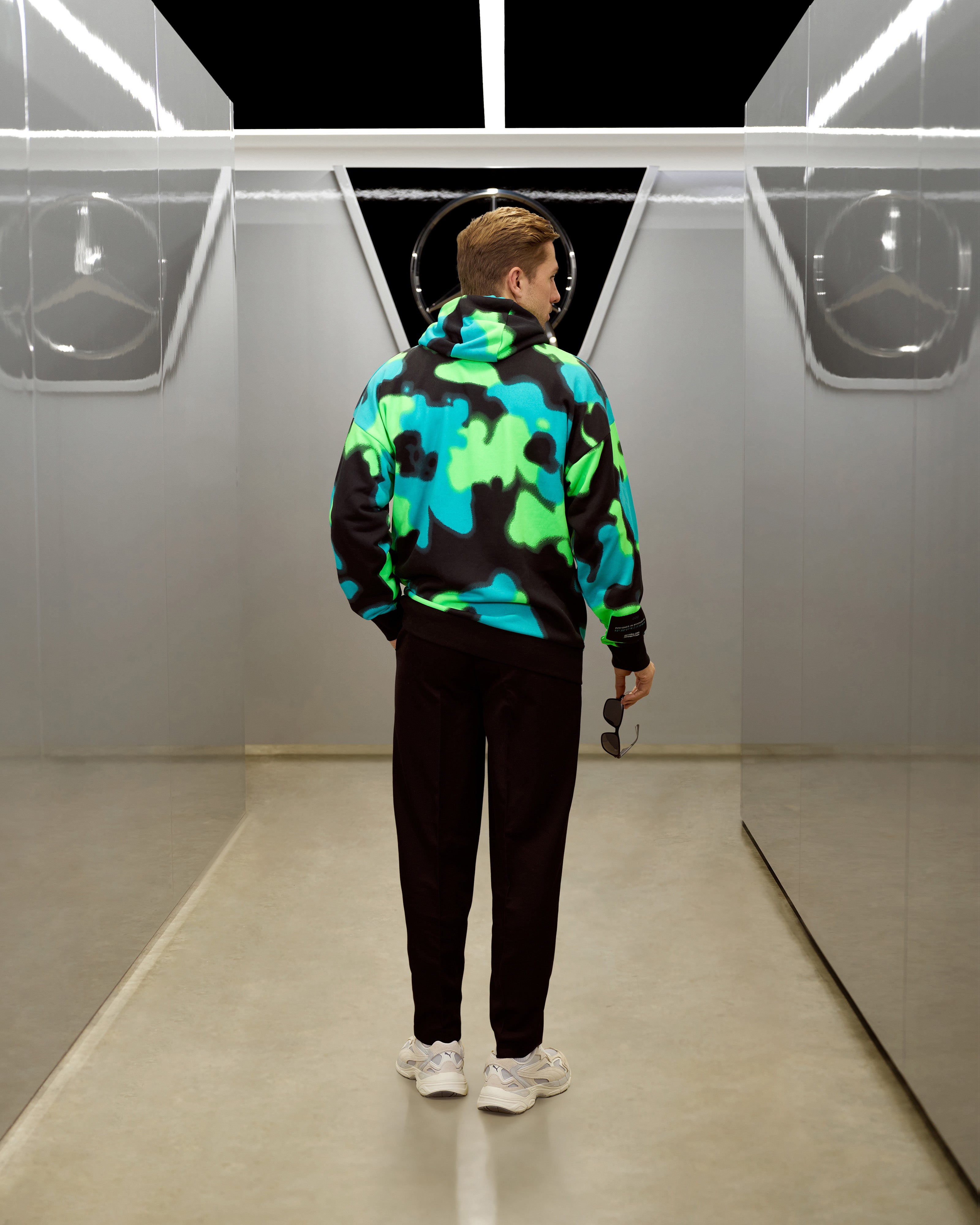 Spray Camo Relaxed Fit Hoody Multicolour