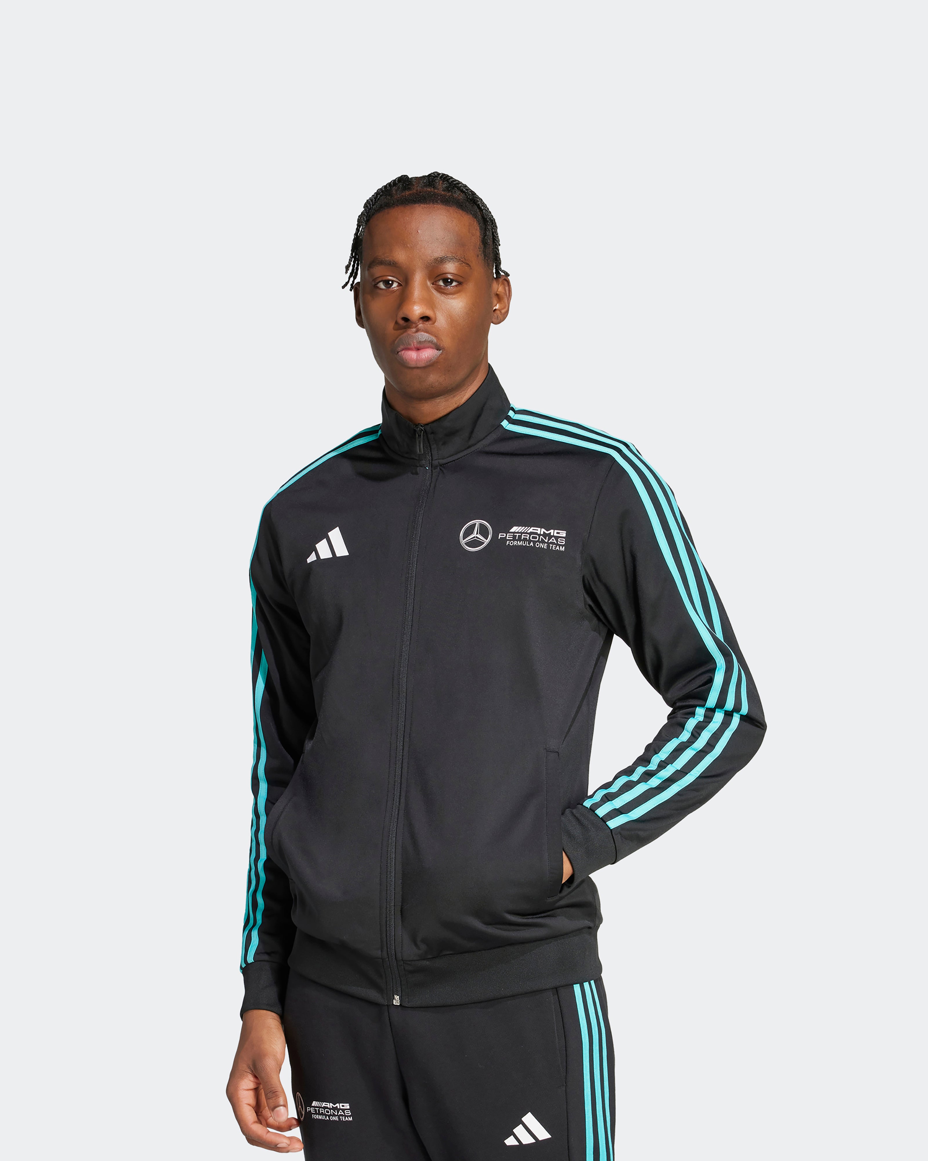 Mens DNA Track Top Black Official Mercedes-AMG PETRONAS F1 Team