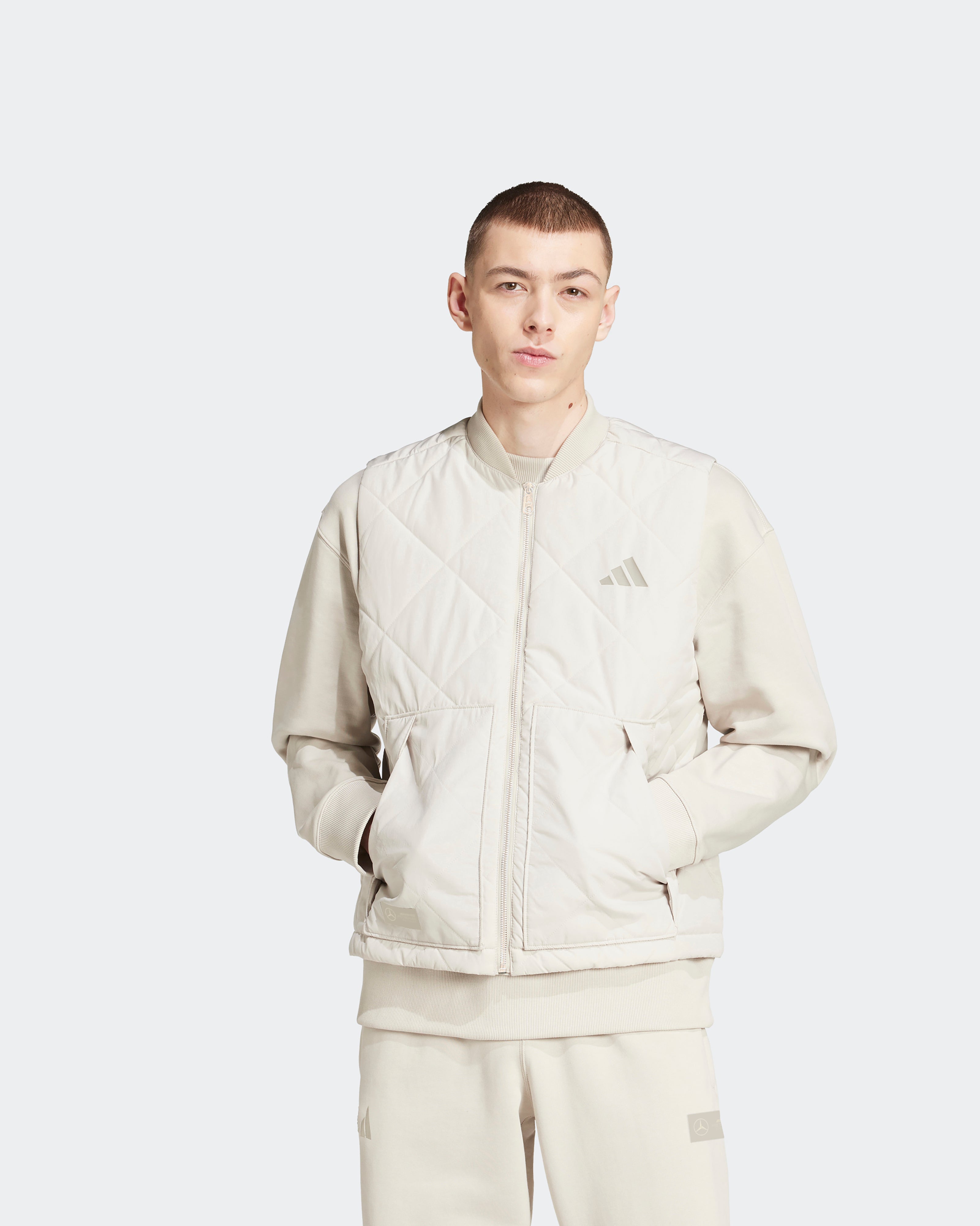 Mens Premium Sweat Vest Beige | Official Mercedes-AMG PETRONAS F1