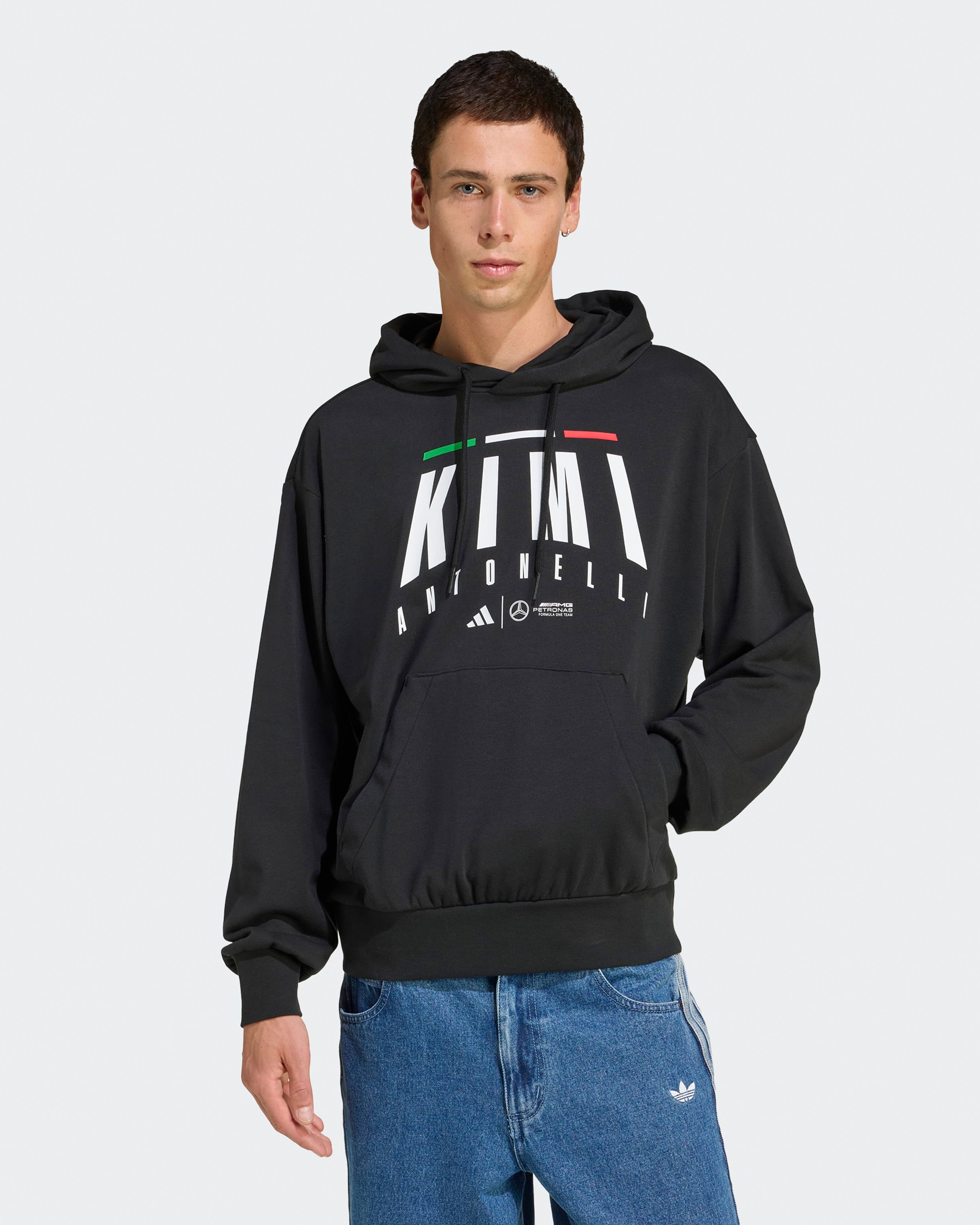 Black Mercedes Petronas Pullover Mens Kimi Antonelli Hoody Black