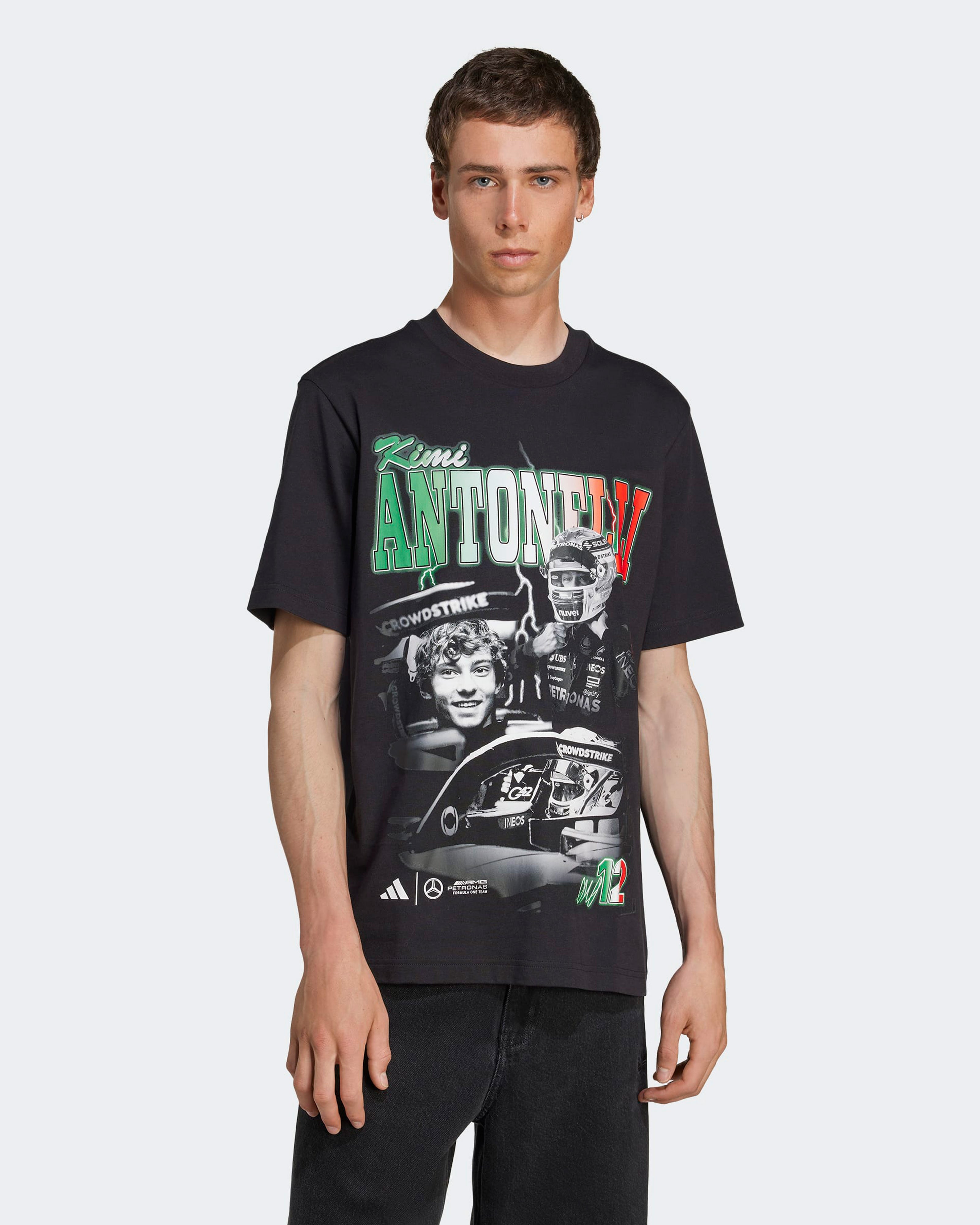 Mens Kimi Antonelli Graphic T-shirt Black | Official Mercedes-AMG