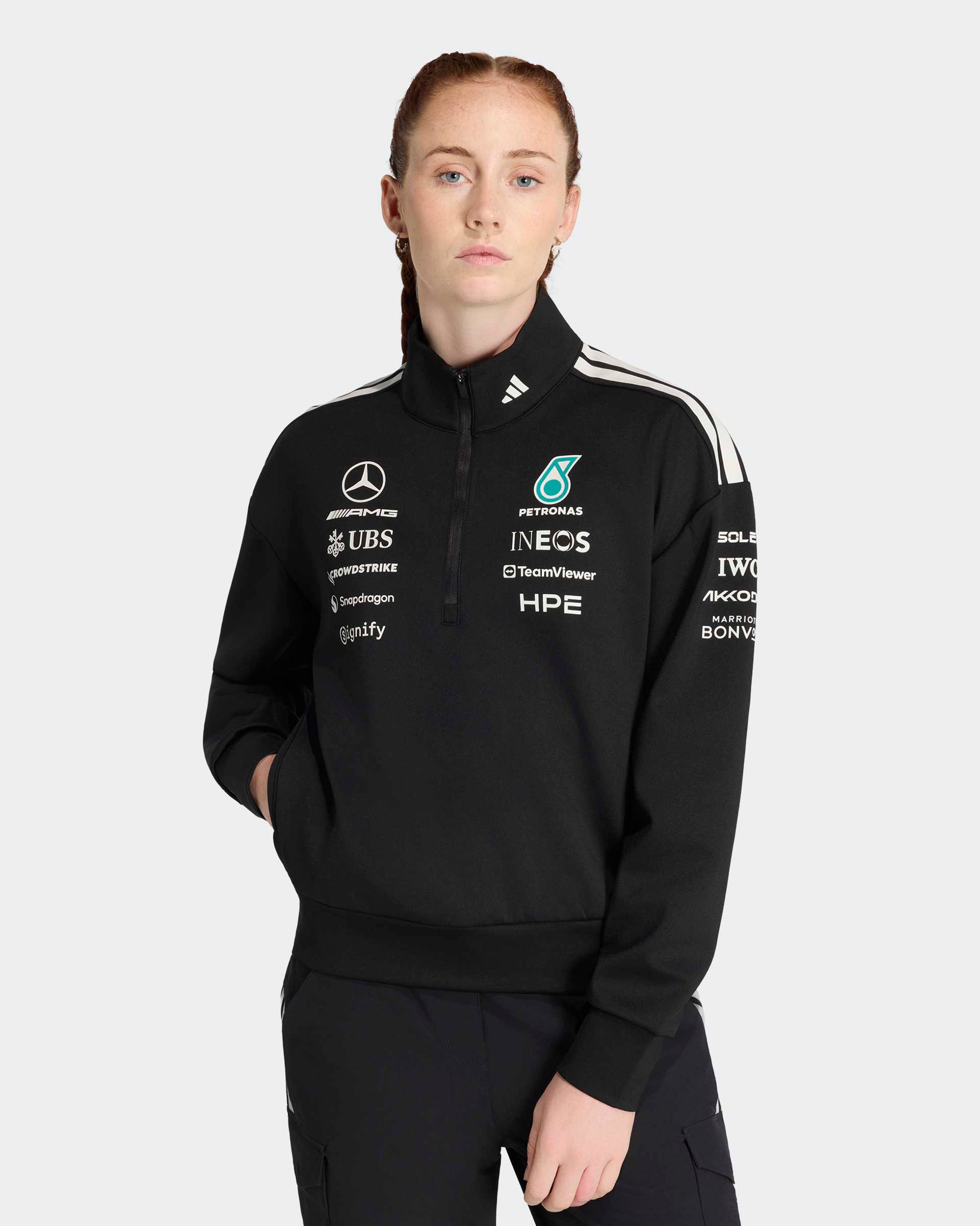 Official Women's 2026 Team Quarter Zip - Black | Mercedes-AMG
