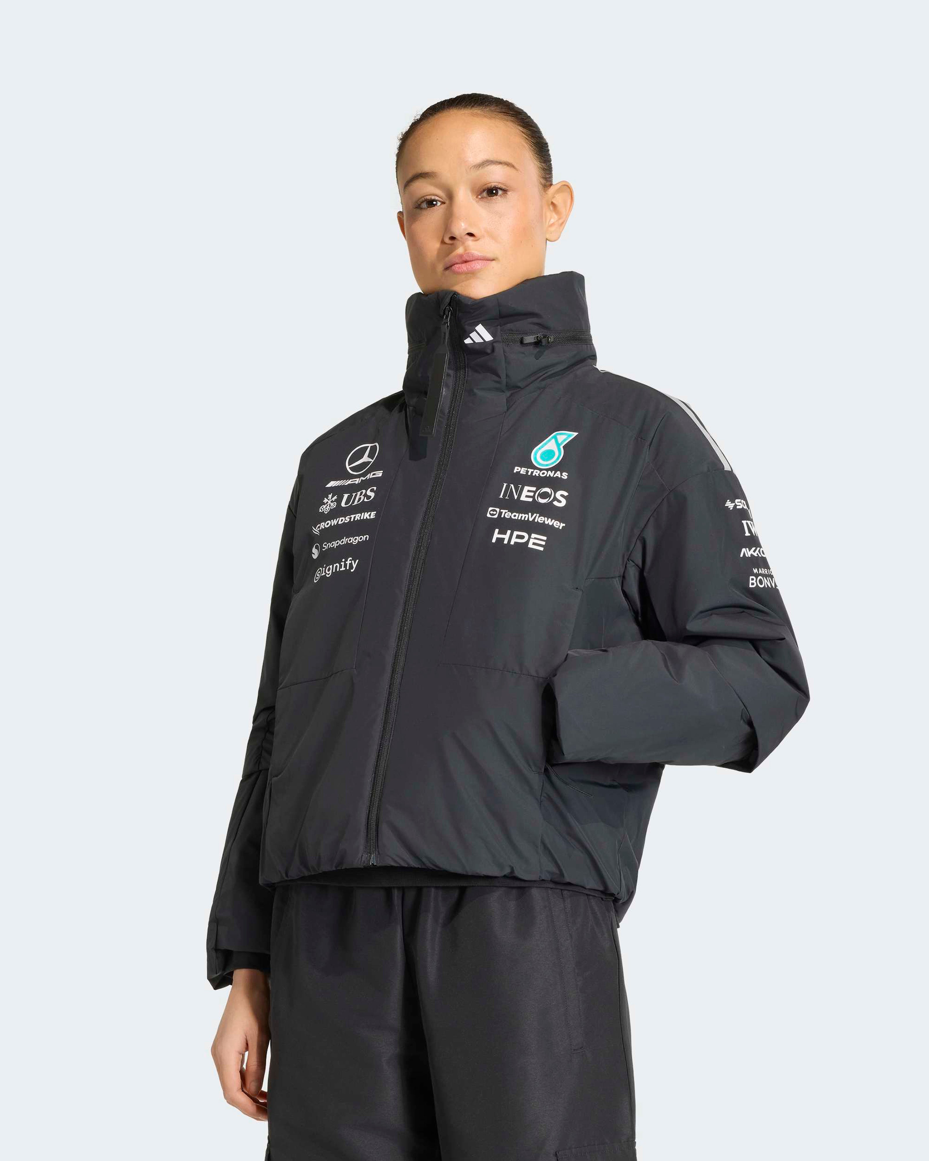 MERCEDES AMG PETRONAS F1 TEAM ドライバー ジャージ Official Women's 2026 Team Jacket - Black | Mercedes-AMG PETRONAS