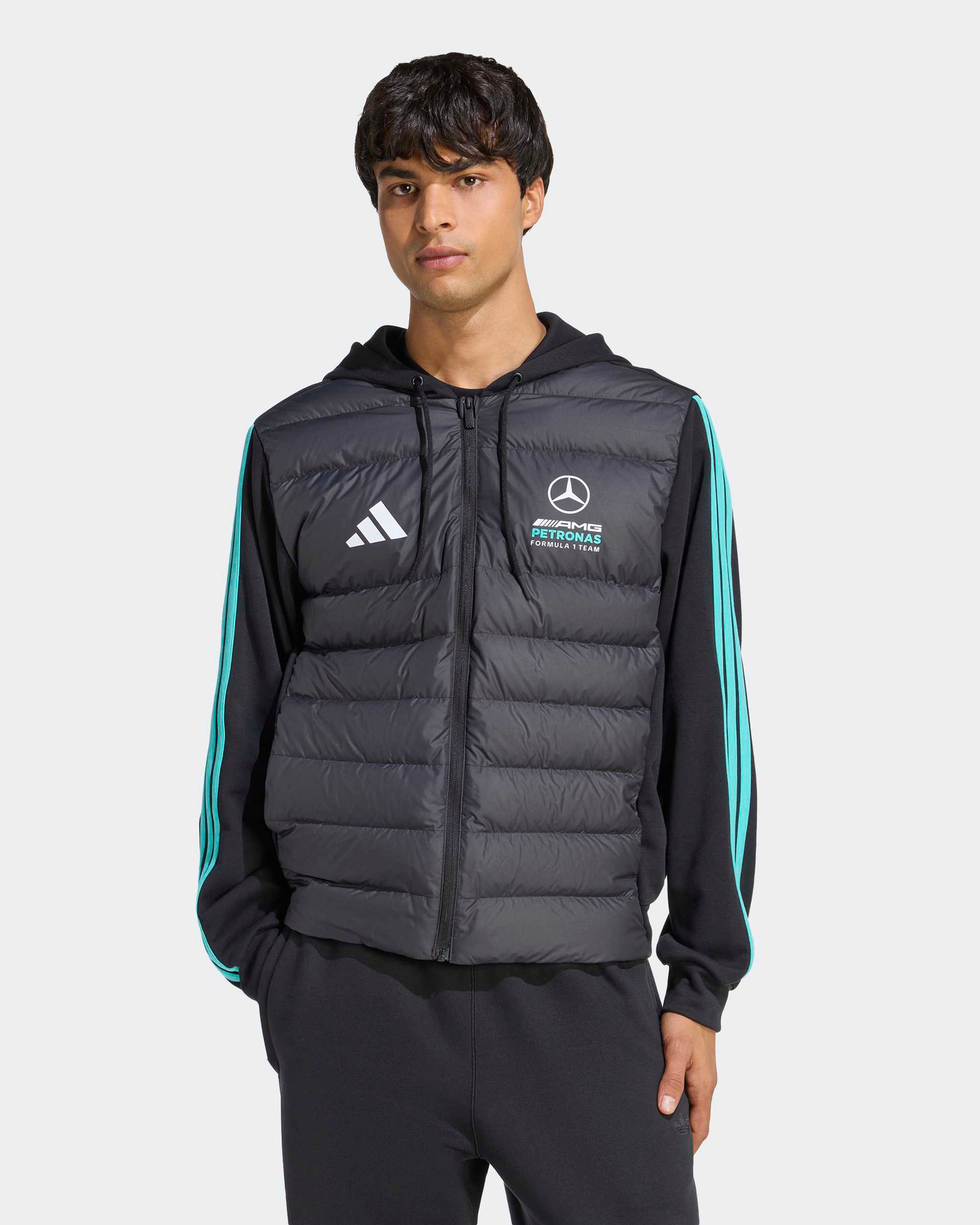 Mercedes-AMG PETRONAS F1 Team Men's DNA Puffer Jacket - Black