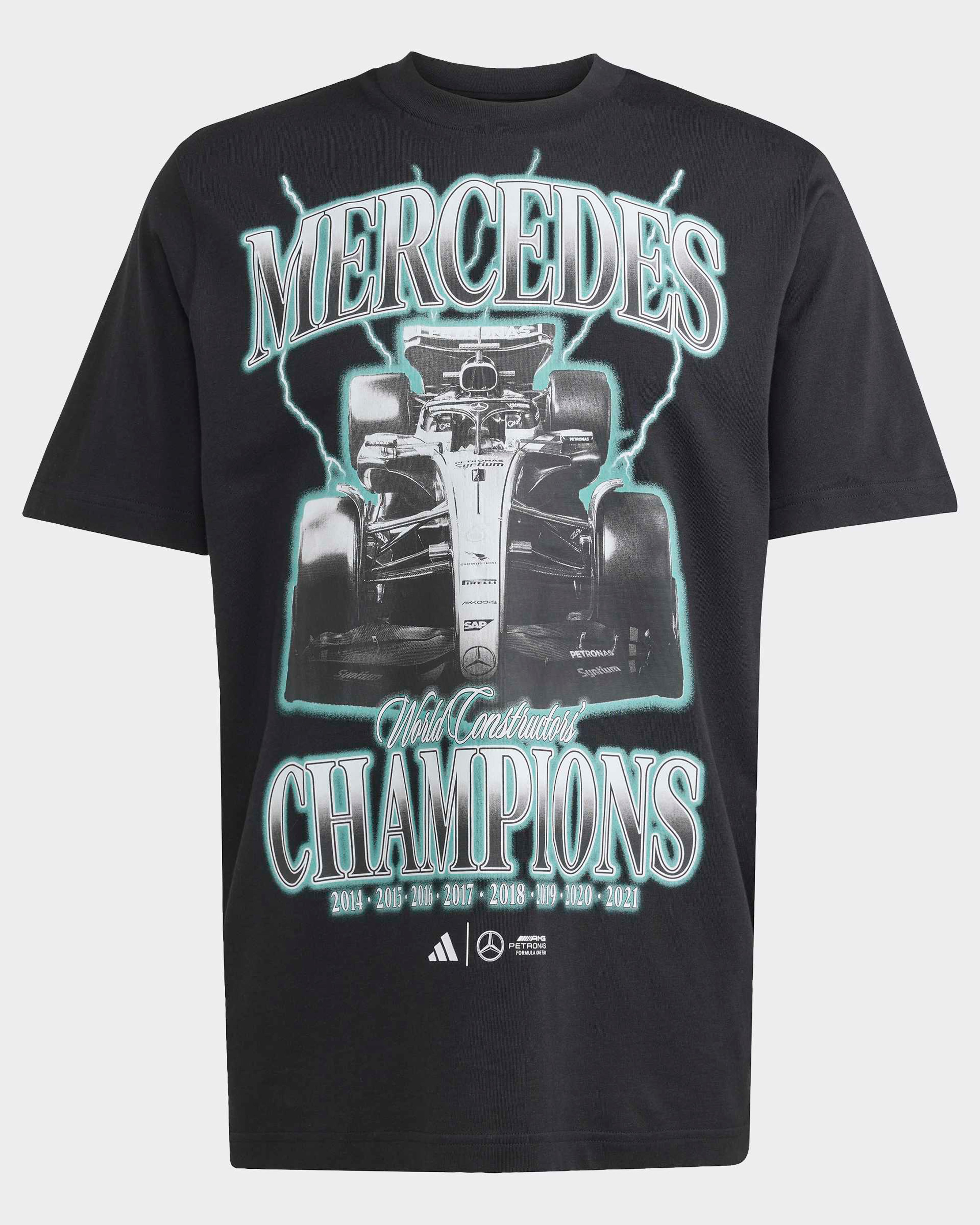 Mens Champions Graphic T-shirt Black Official Mercedes-AMG