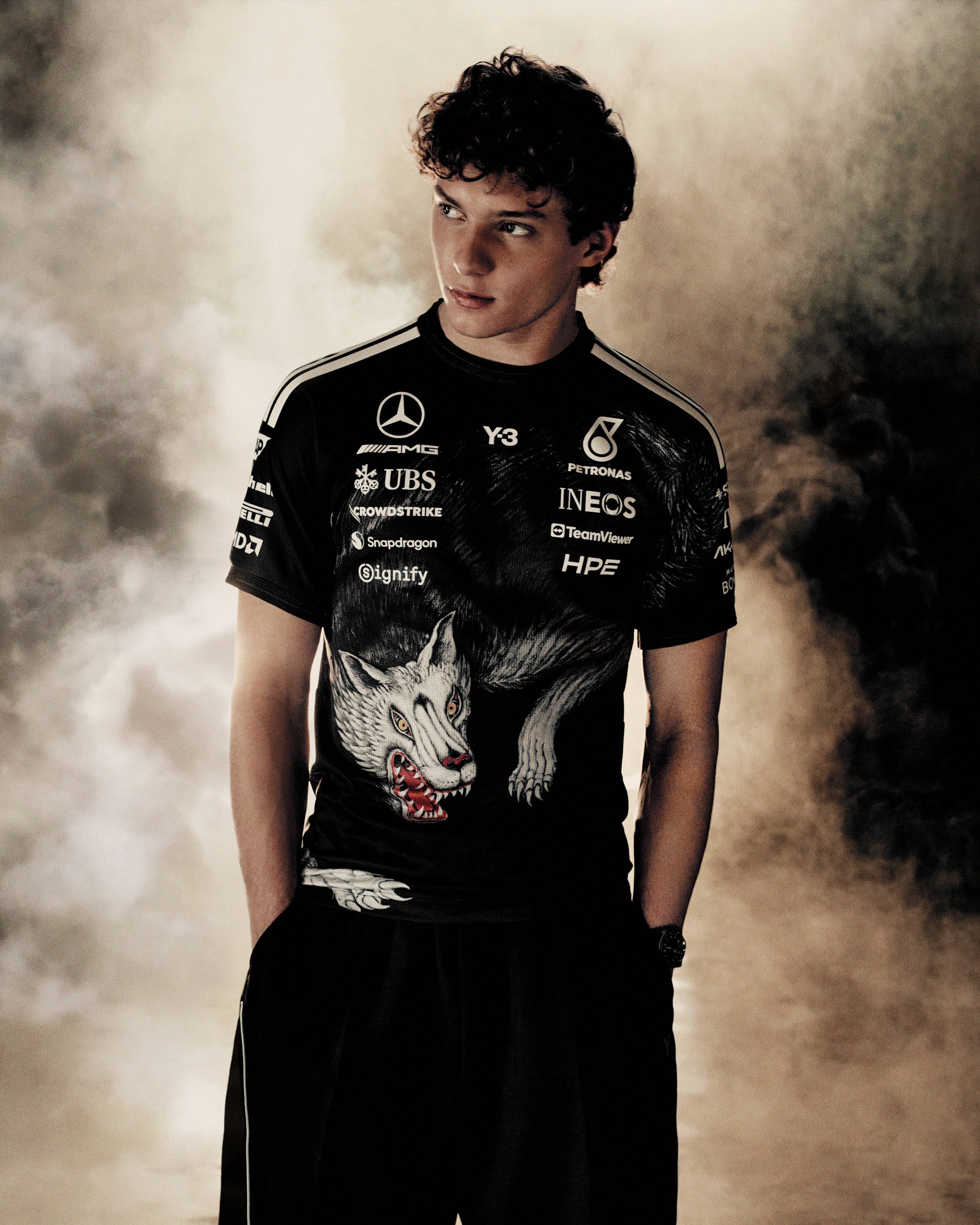 Y-3 Short-Sleeve Team Driver Tee - Black (2026) | Mercedes-AMG