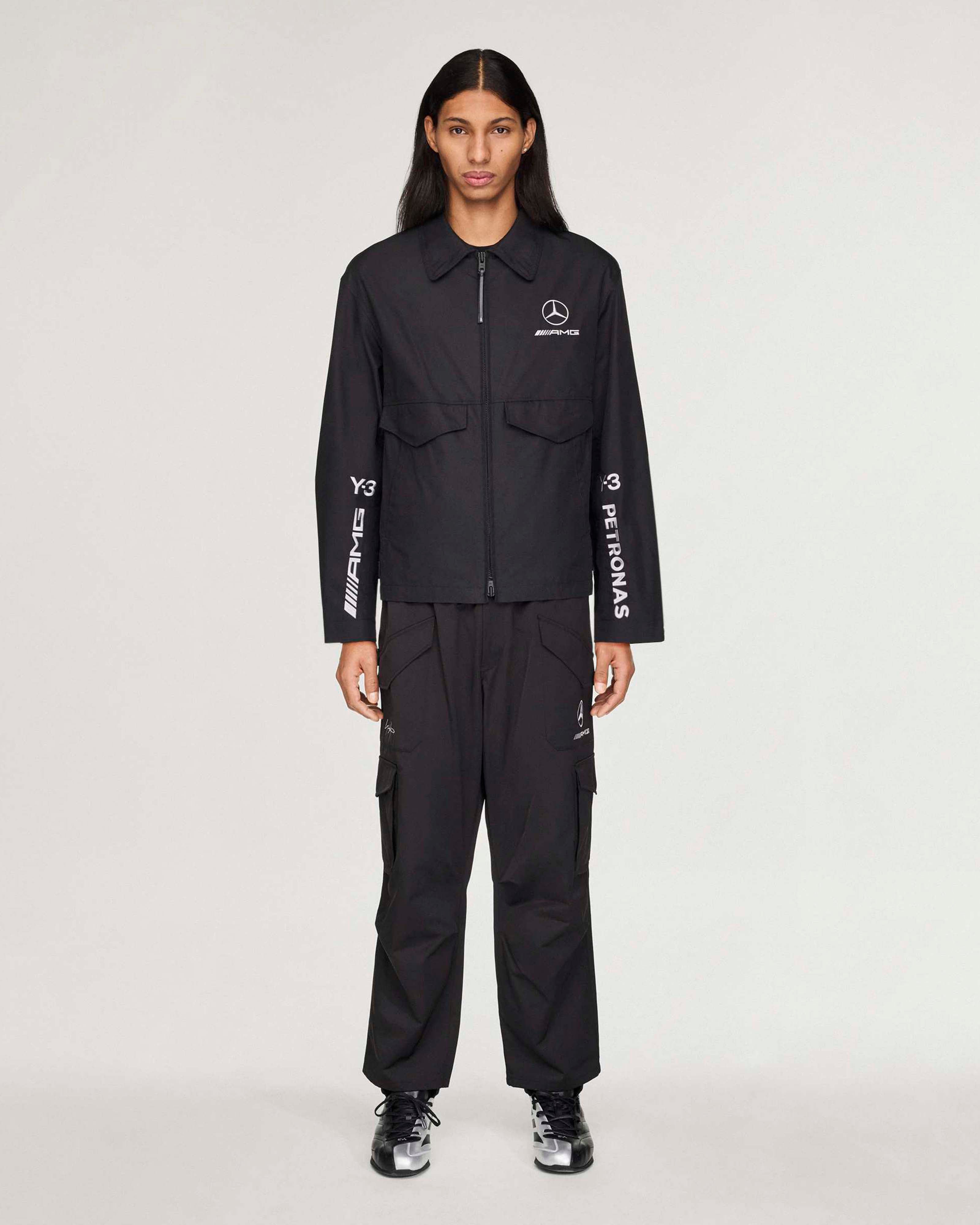 Y-3 Cargo Trousers - Black (2026) | Mercedes-AMG PETRONAS F1 Team