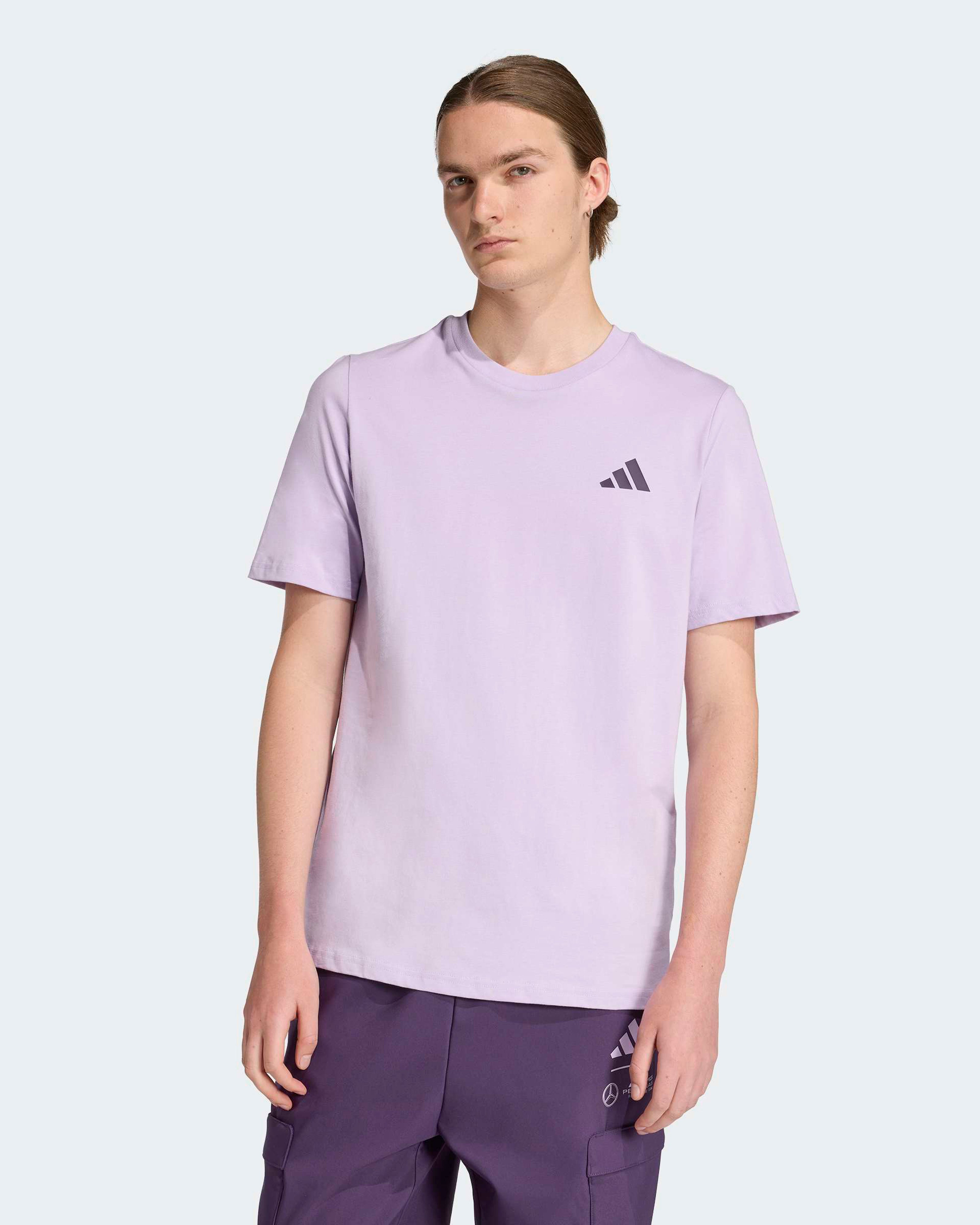 Mens Premium Woven Graphic T-shirt Purple | Official Mercedes-AMG