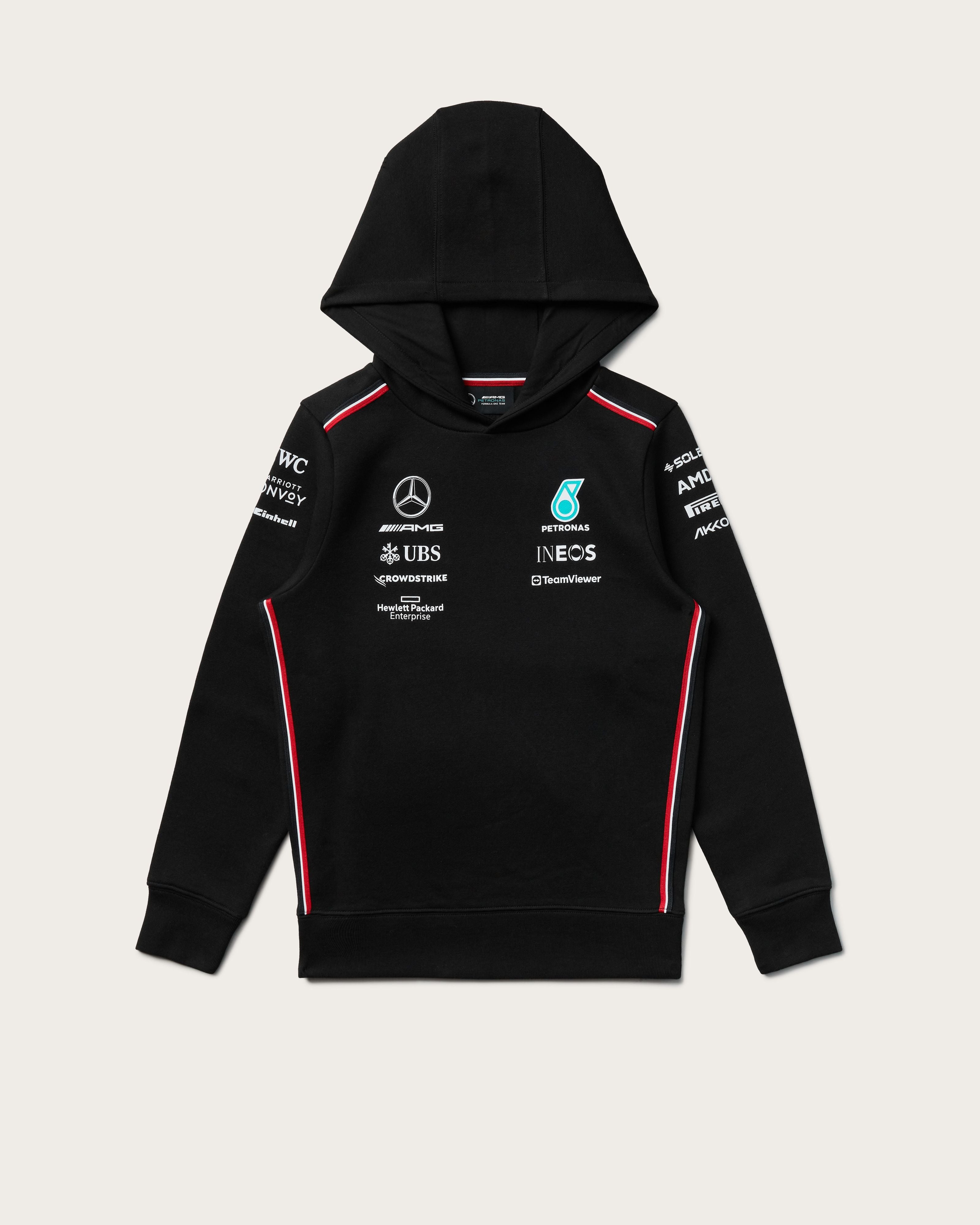 Kids 2023 Team Hoody Black Official Mercedes-AMG PETRONAS F1 Team Store