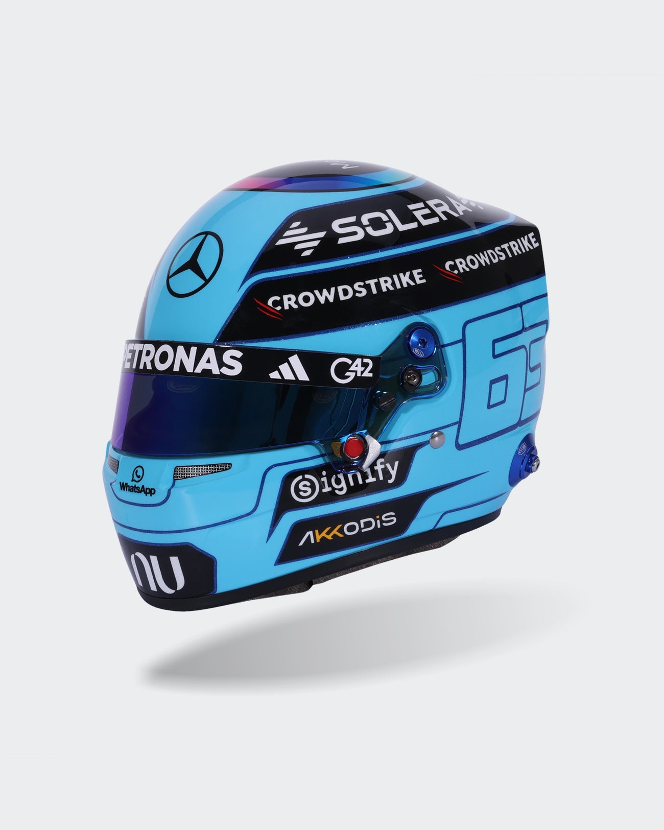 George Russell 2026 Mini Bell Helmet Replica 1:2