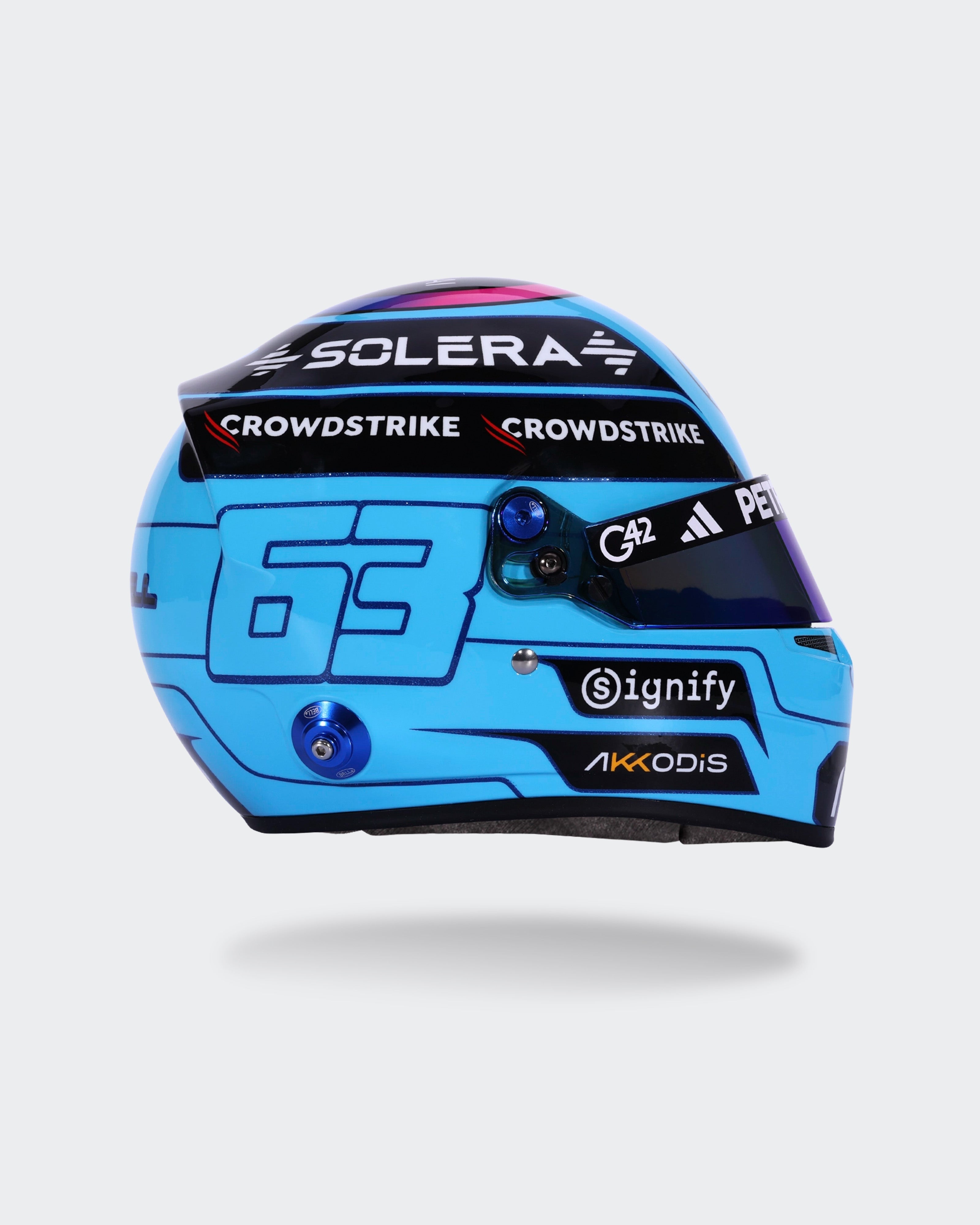 George Russell 2026 Mini Bell Helmet Replica 1:2