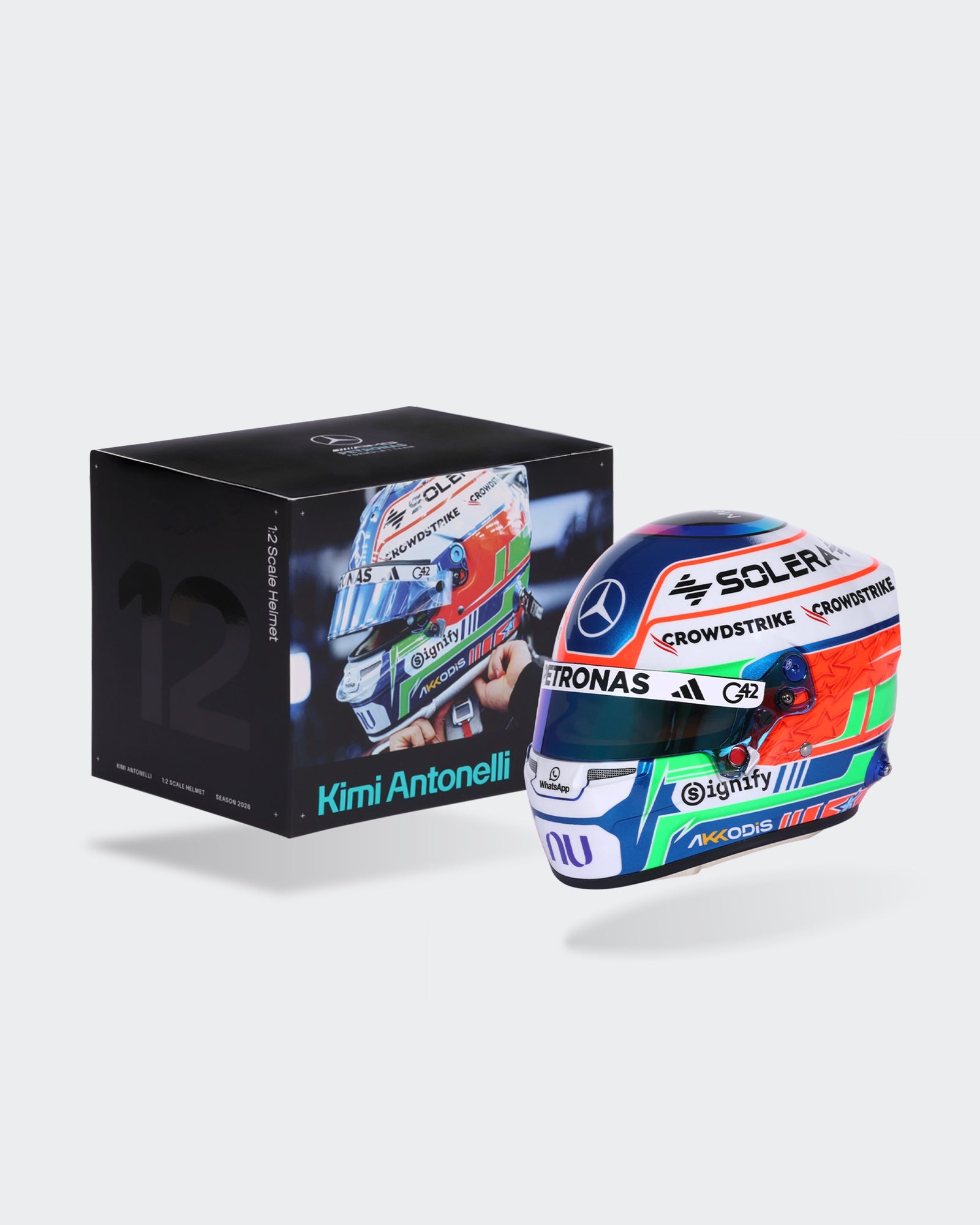 Kimi Antonelli 2026 Mini Bell Helmet Replica 1:2