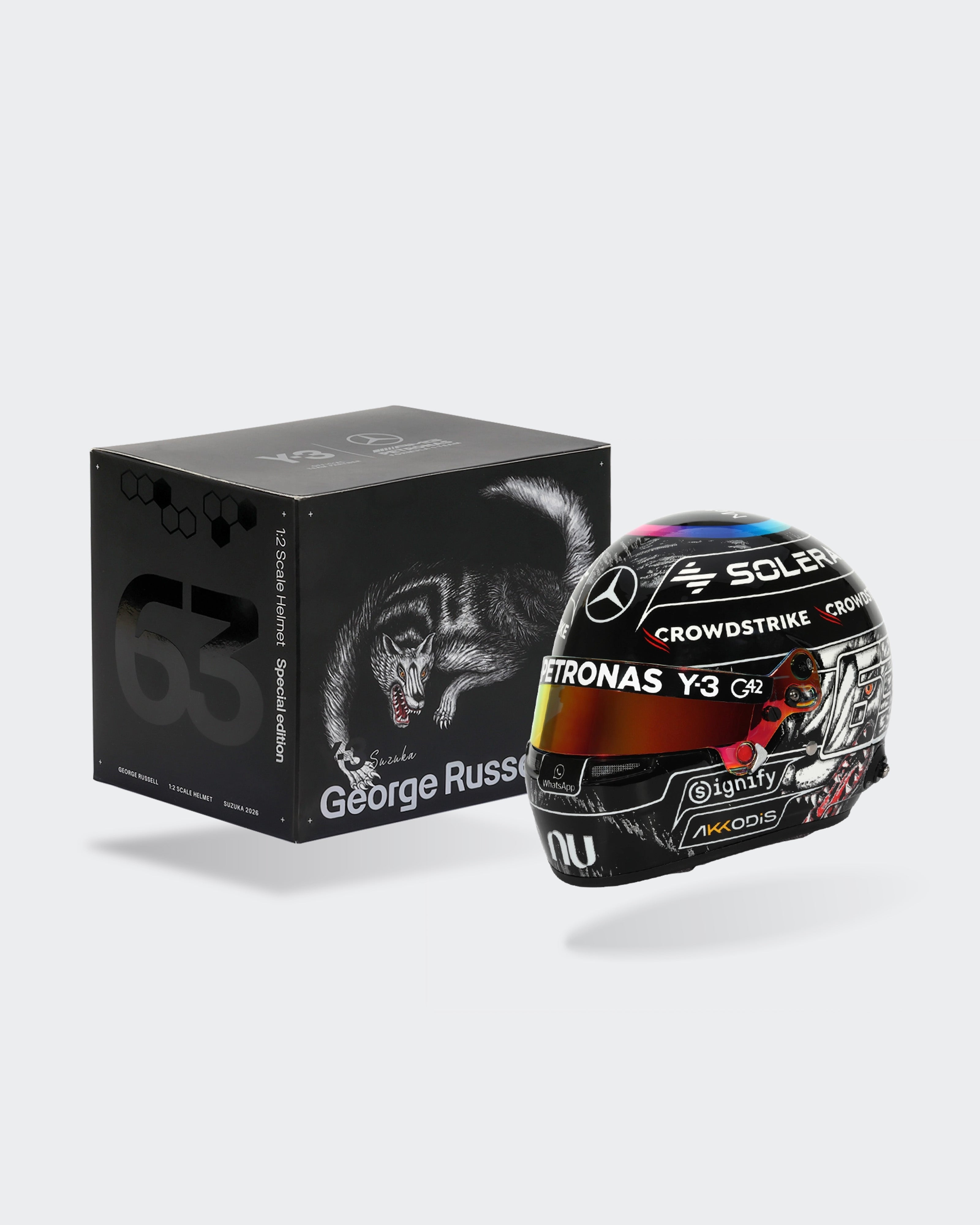 Mercedes AMG PETRONAS F1 Team George Russell 1 2 Mini Bell Helmet Japan mercedes-amg-petronas-f1-team-george-russell-1-2-mini-bell-helmet-japan