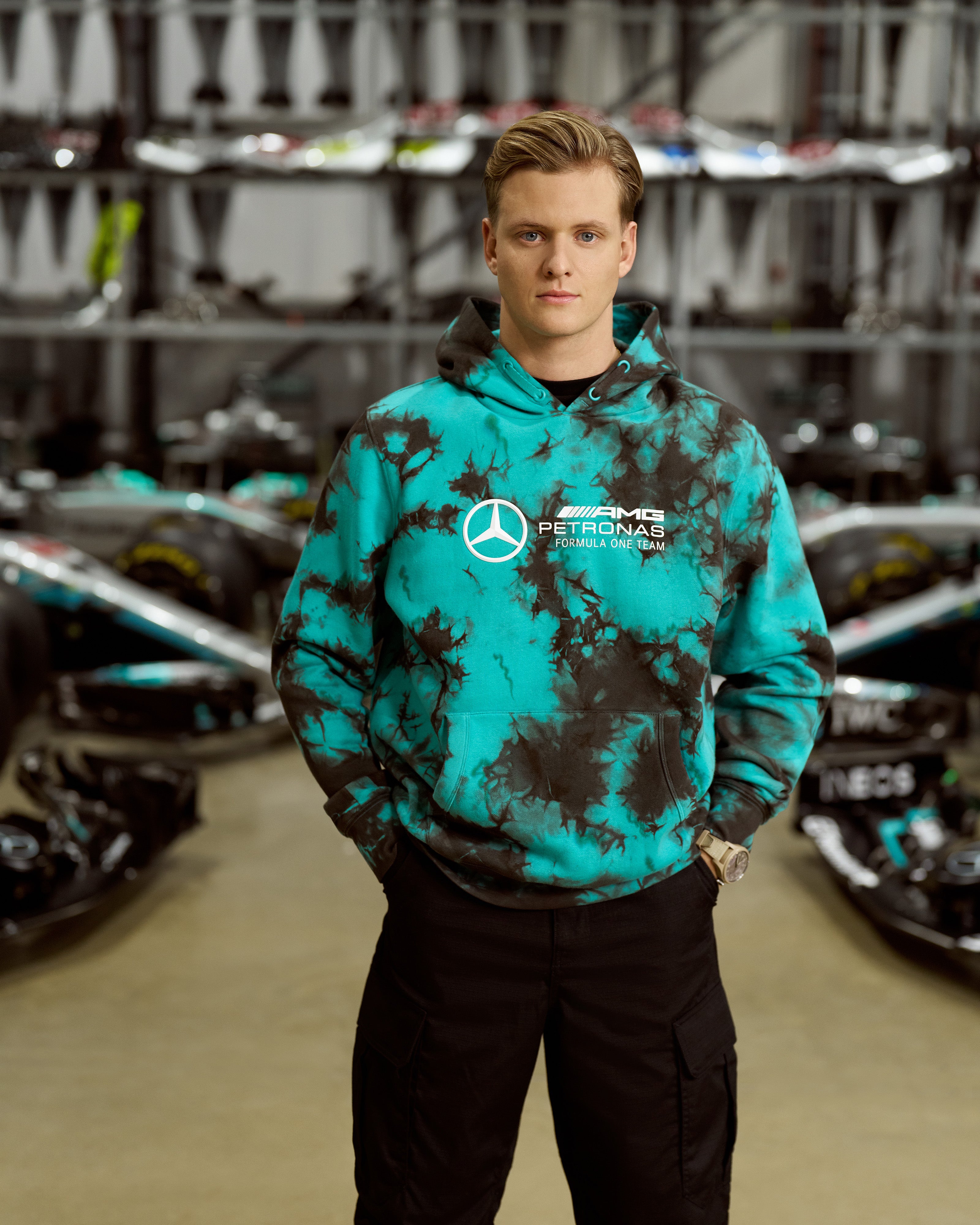 Mens Tie Dye Hoody Multicolour Official Mercedes AMG PETRONAS F1 Team Store