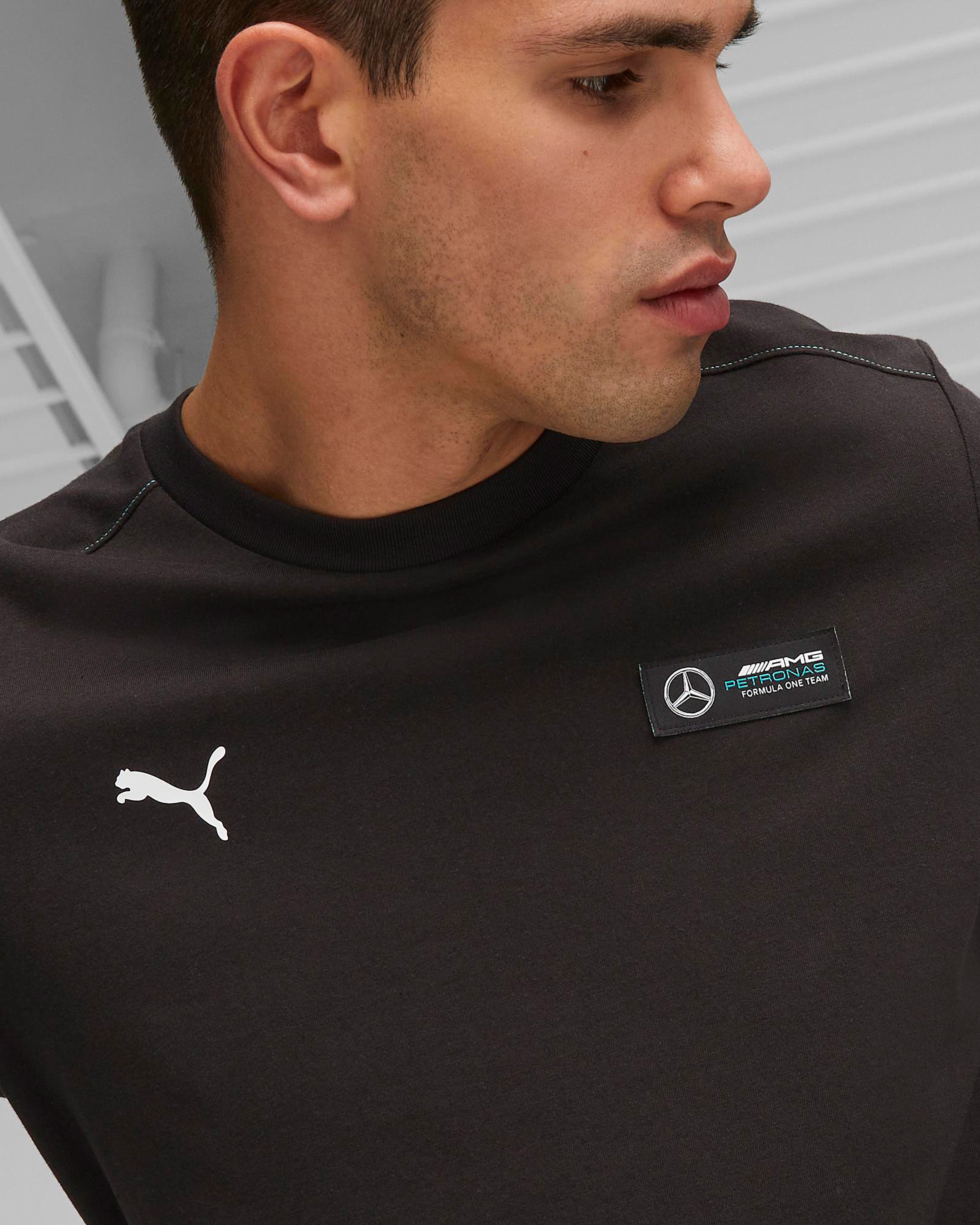 Mens Puma MT7 Tee Black | Official Mercedes-AMG PETRONAS F1 Team Store