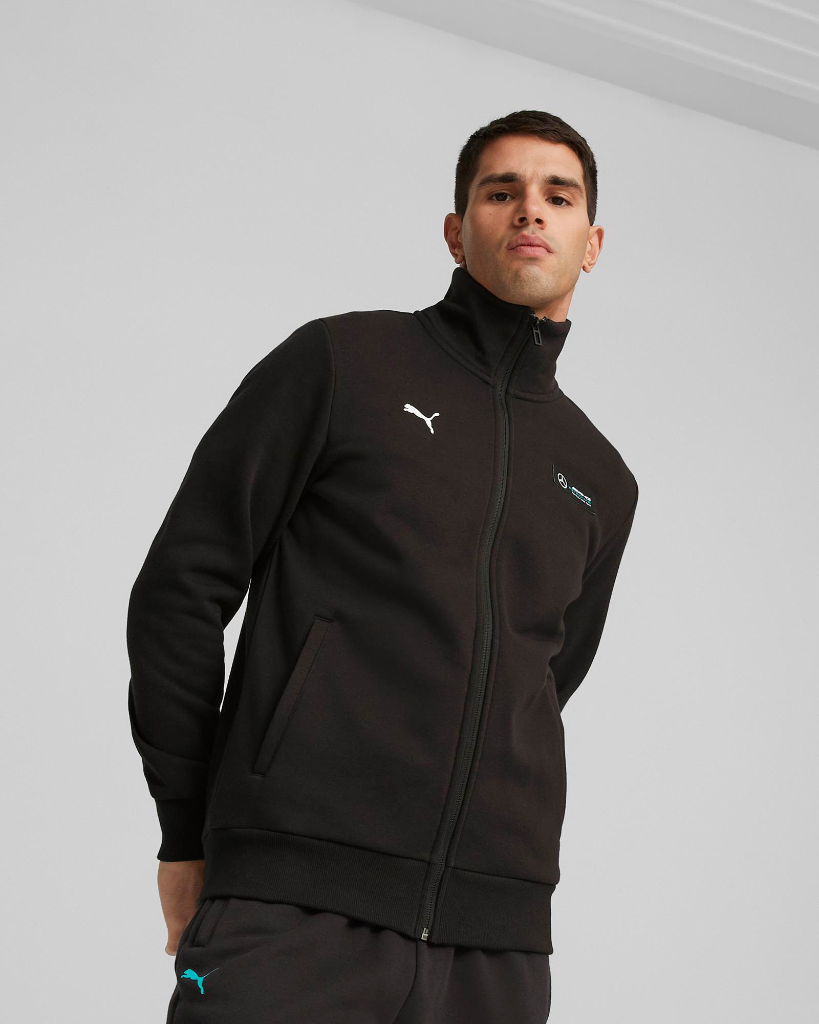 Mens Puma Essential Fleece Jacket Black