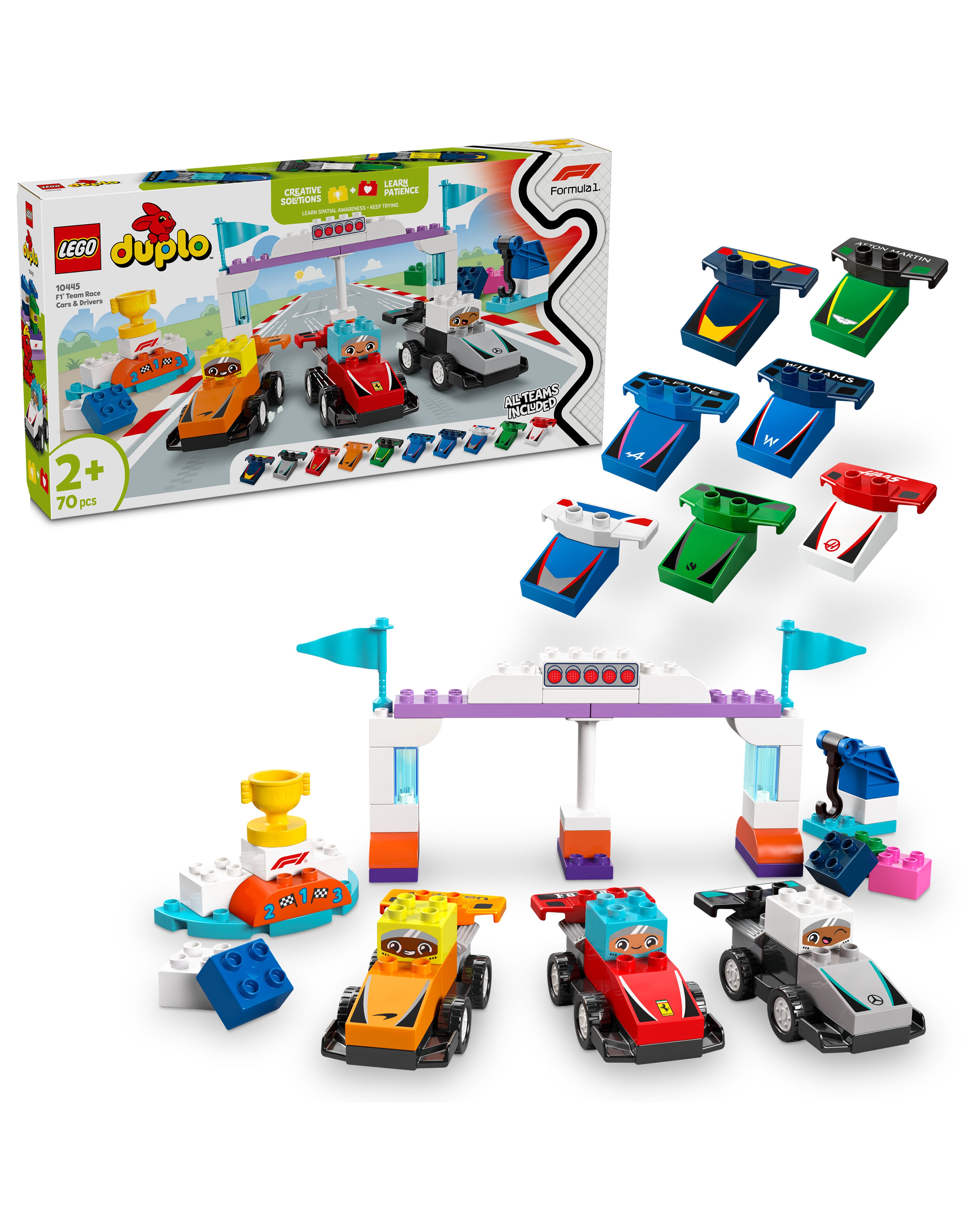 LEGO® DUPLO Town F1 Team Race Cars & Drivers