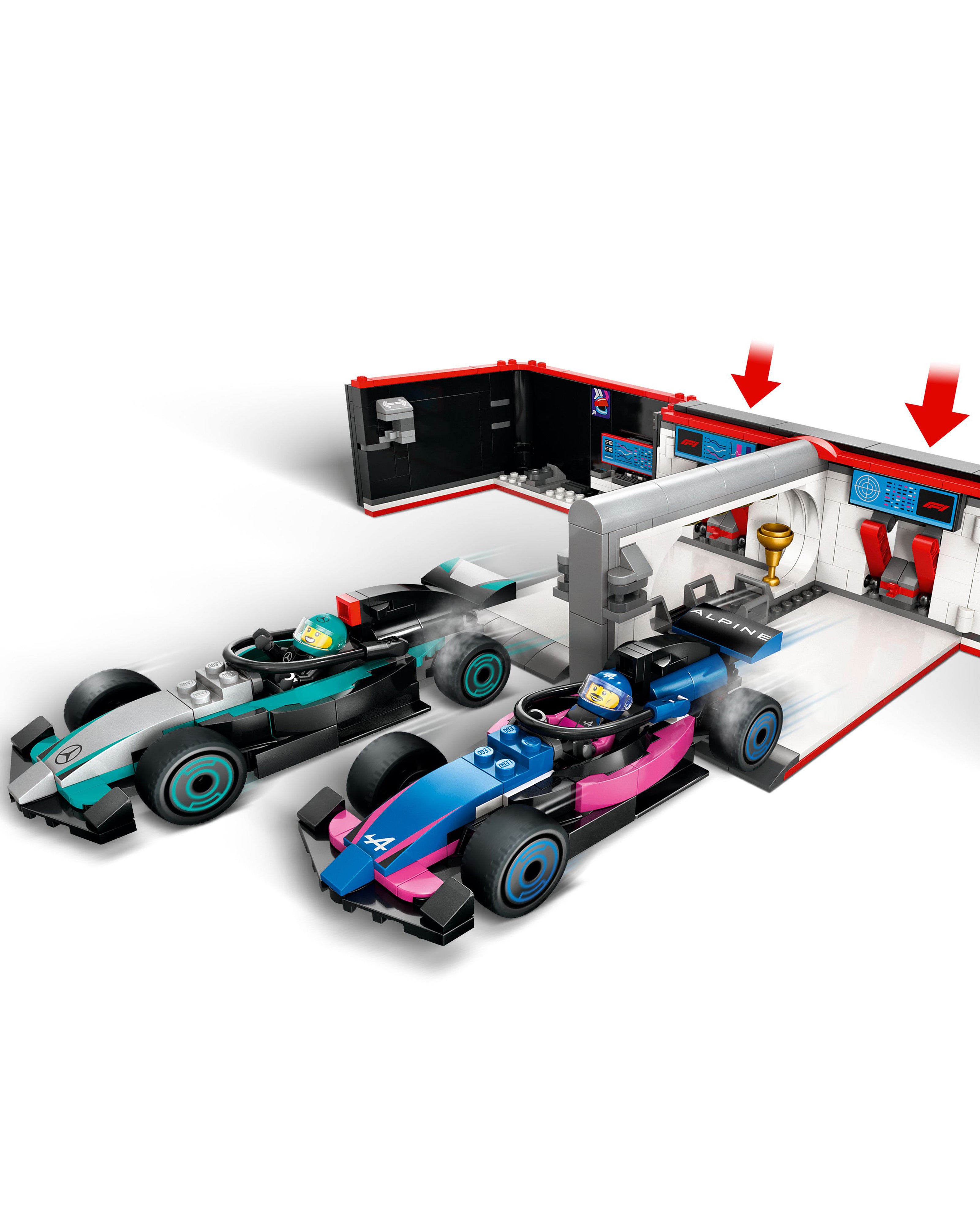 LEGO City F1 Garage Mercedes AMG Alpine Cars