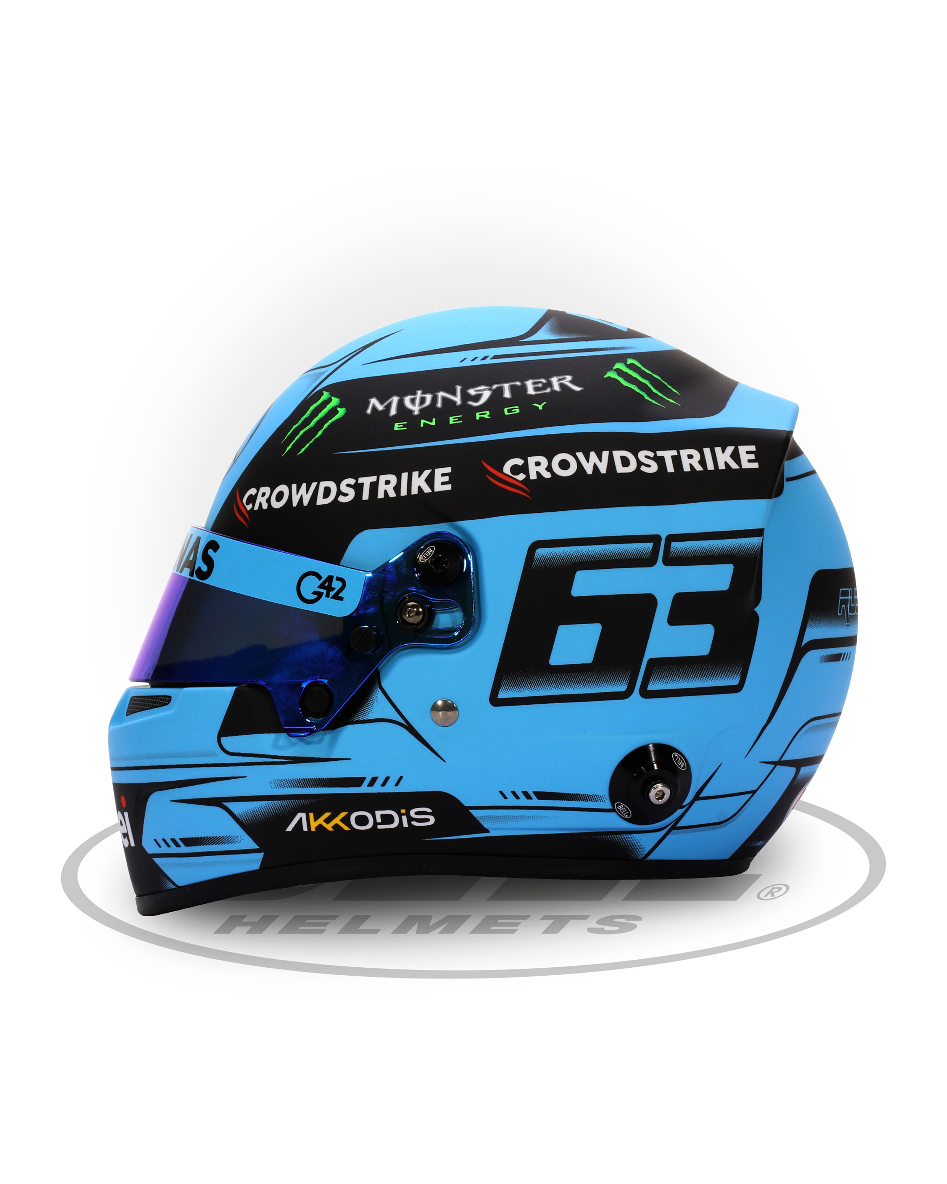 George Russell 2023 Mini Bell Helmet Replica 1:2