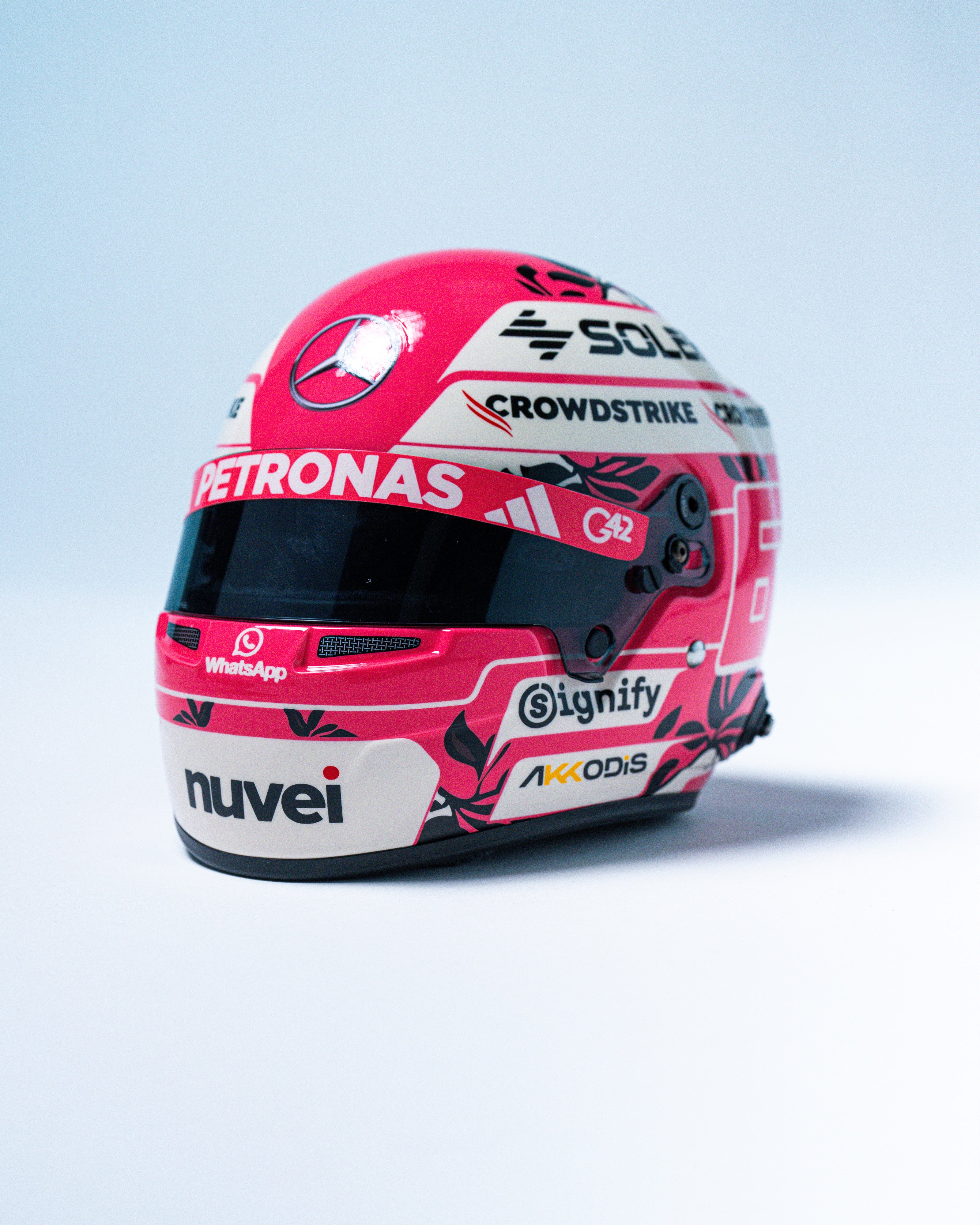 bell f1 helmet replica George Russell 2025 Miami Mini Bell Helmet Replica 1:2