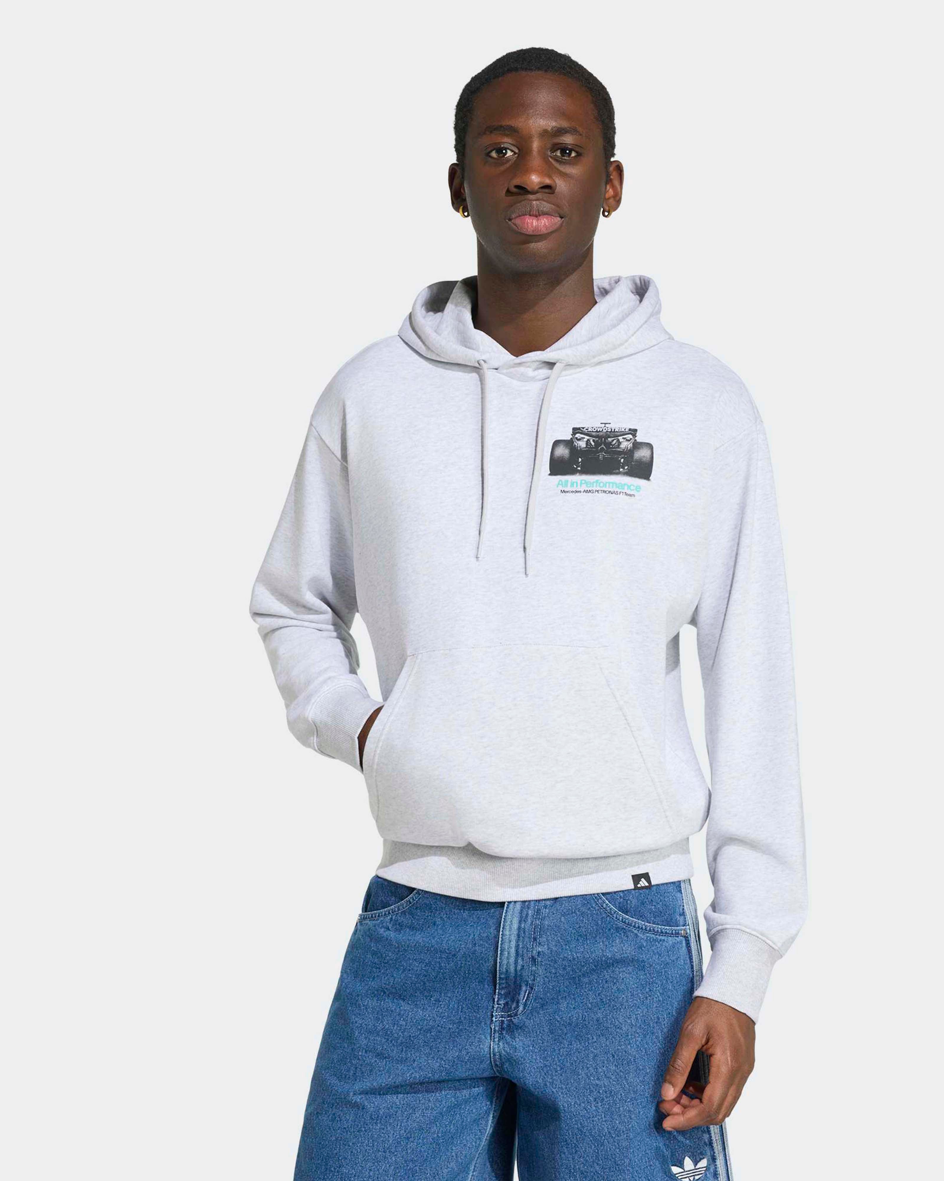 Mens Graphic Hoody Grey