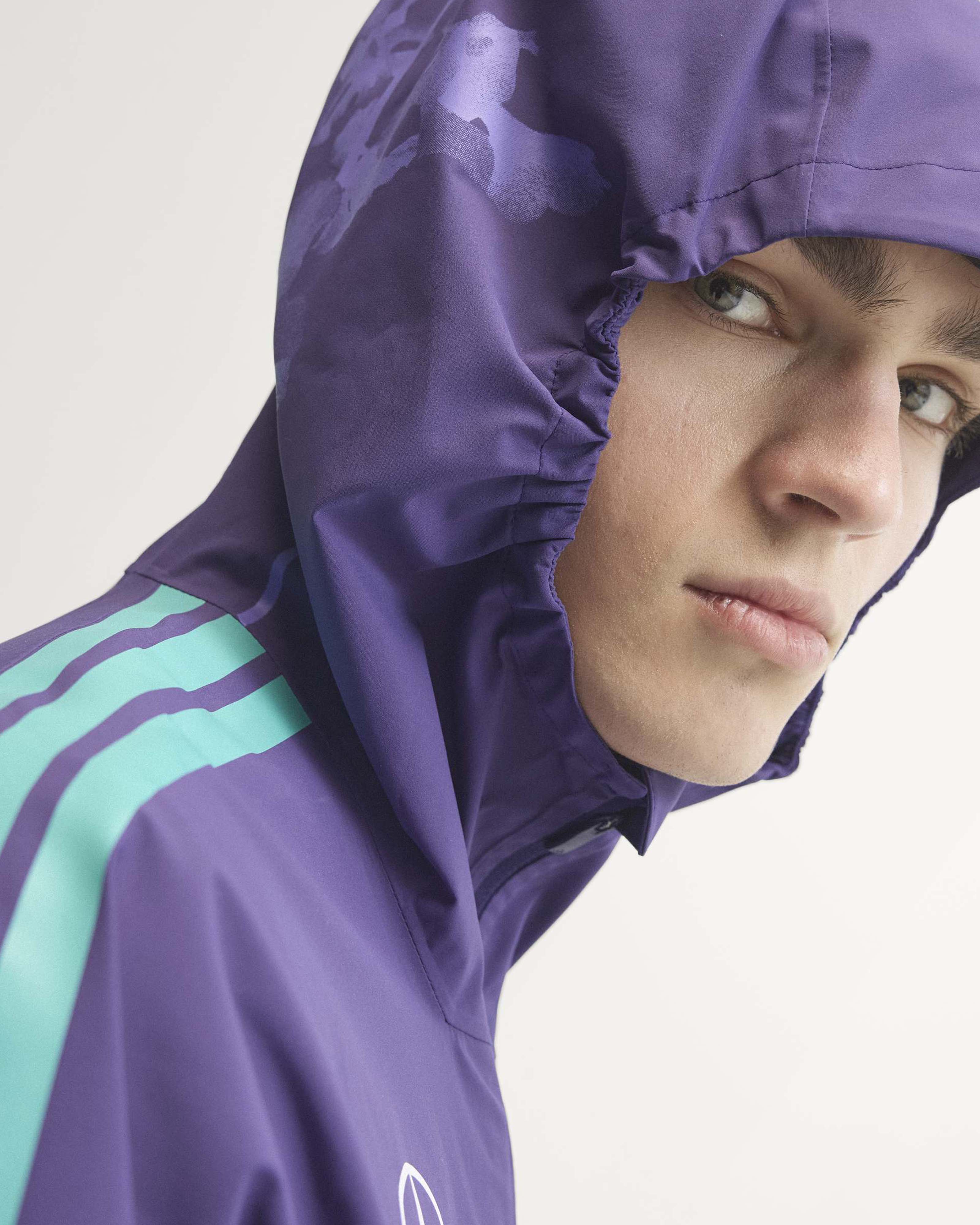 Mens 2026 Vanda Bloom Team Rain Jacket Purple