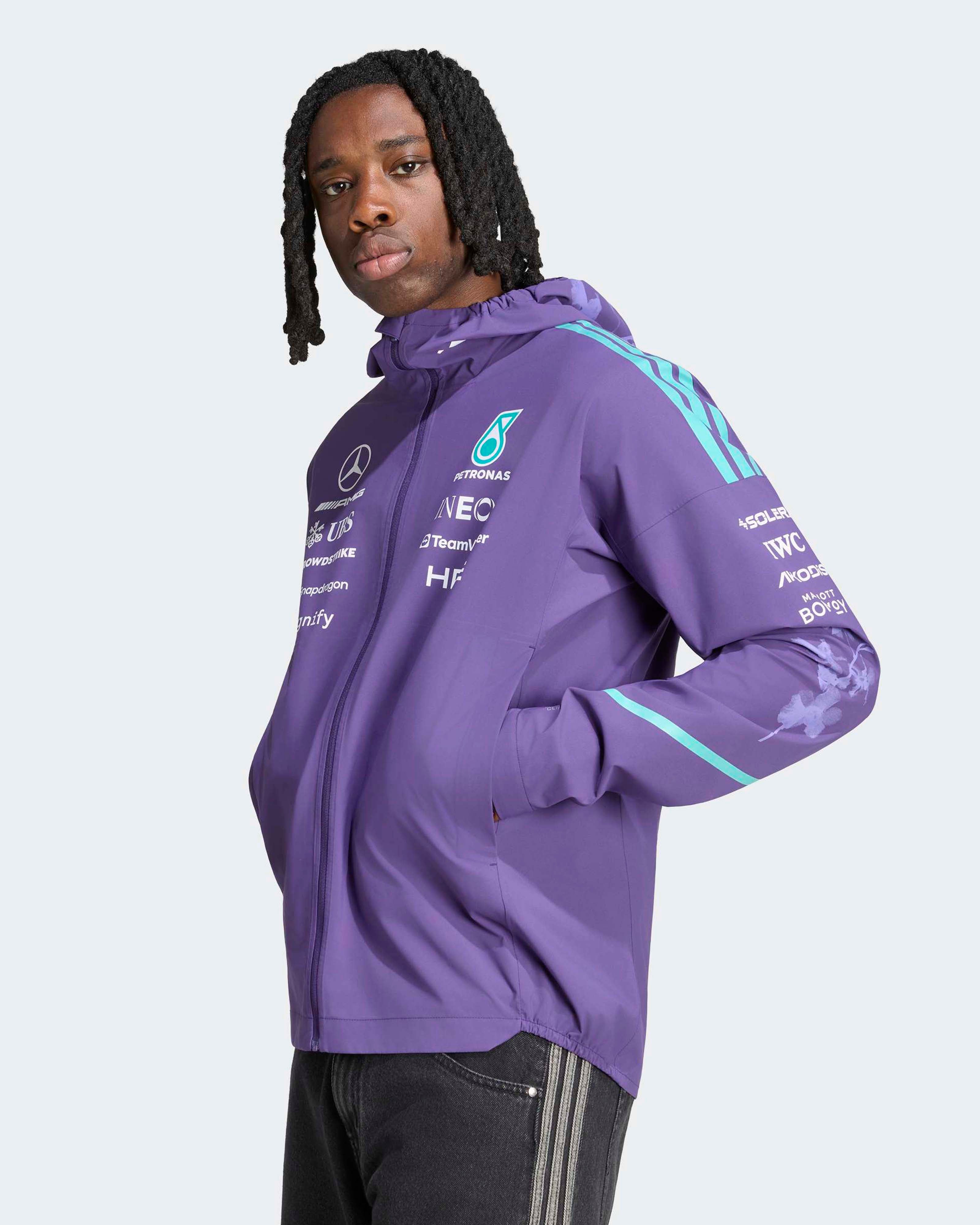 Mens 2026 Vanda Bloom Team Rain Jacket Purple