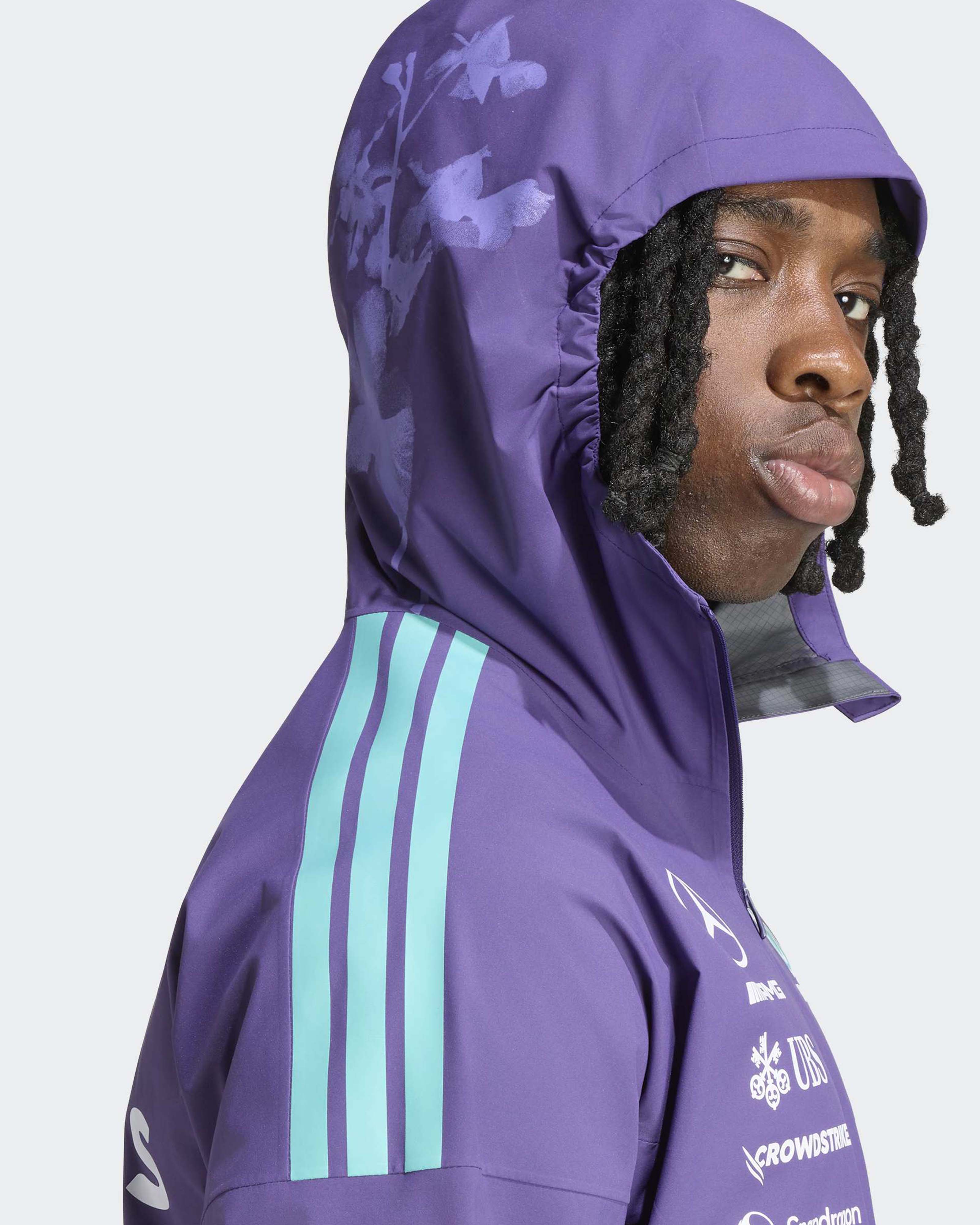 Mens 2026 Vanda Bloom Team Rain Jacket Purple