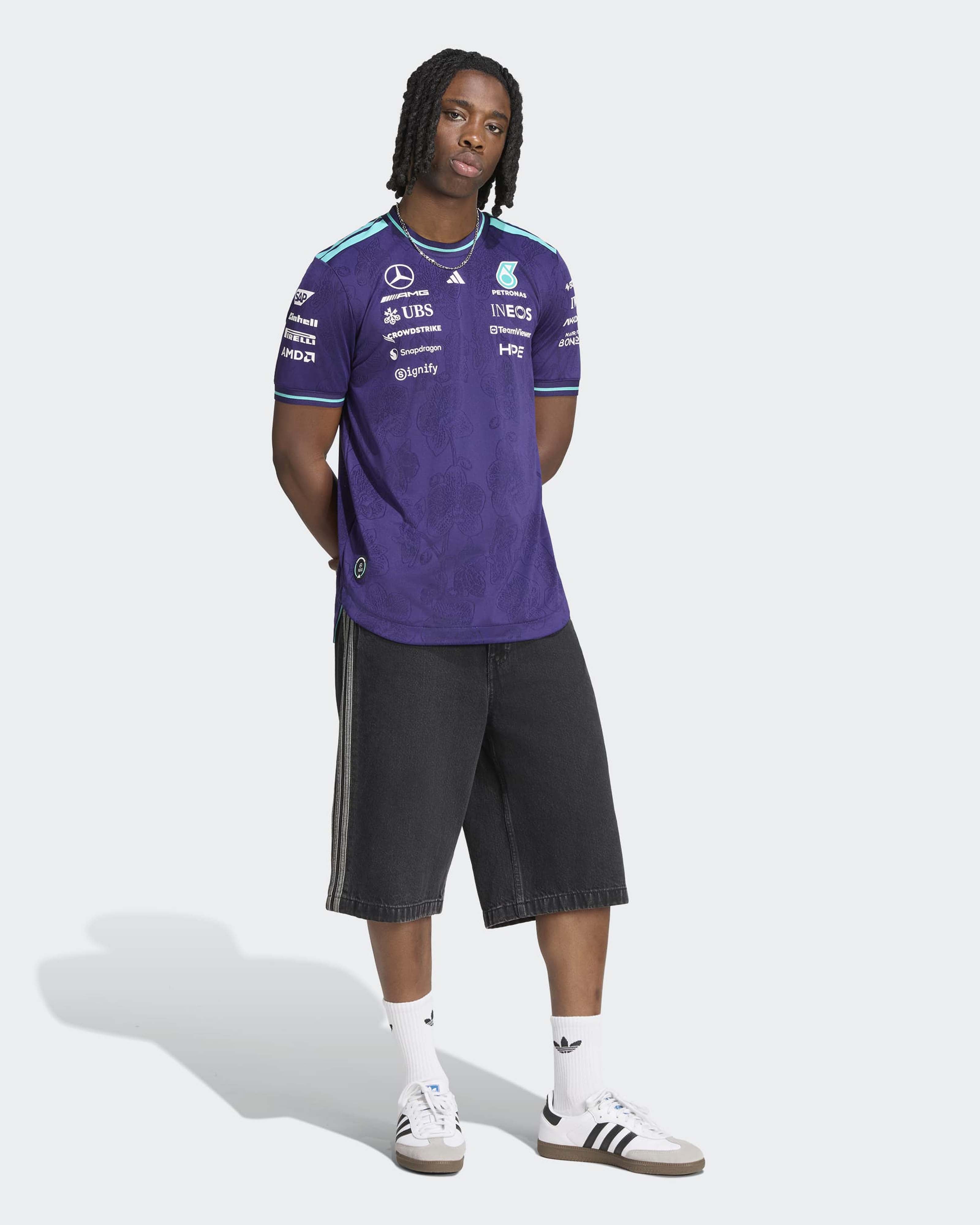 Mens 2026 Vanda Bloom Authentic Driver Tee Purple