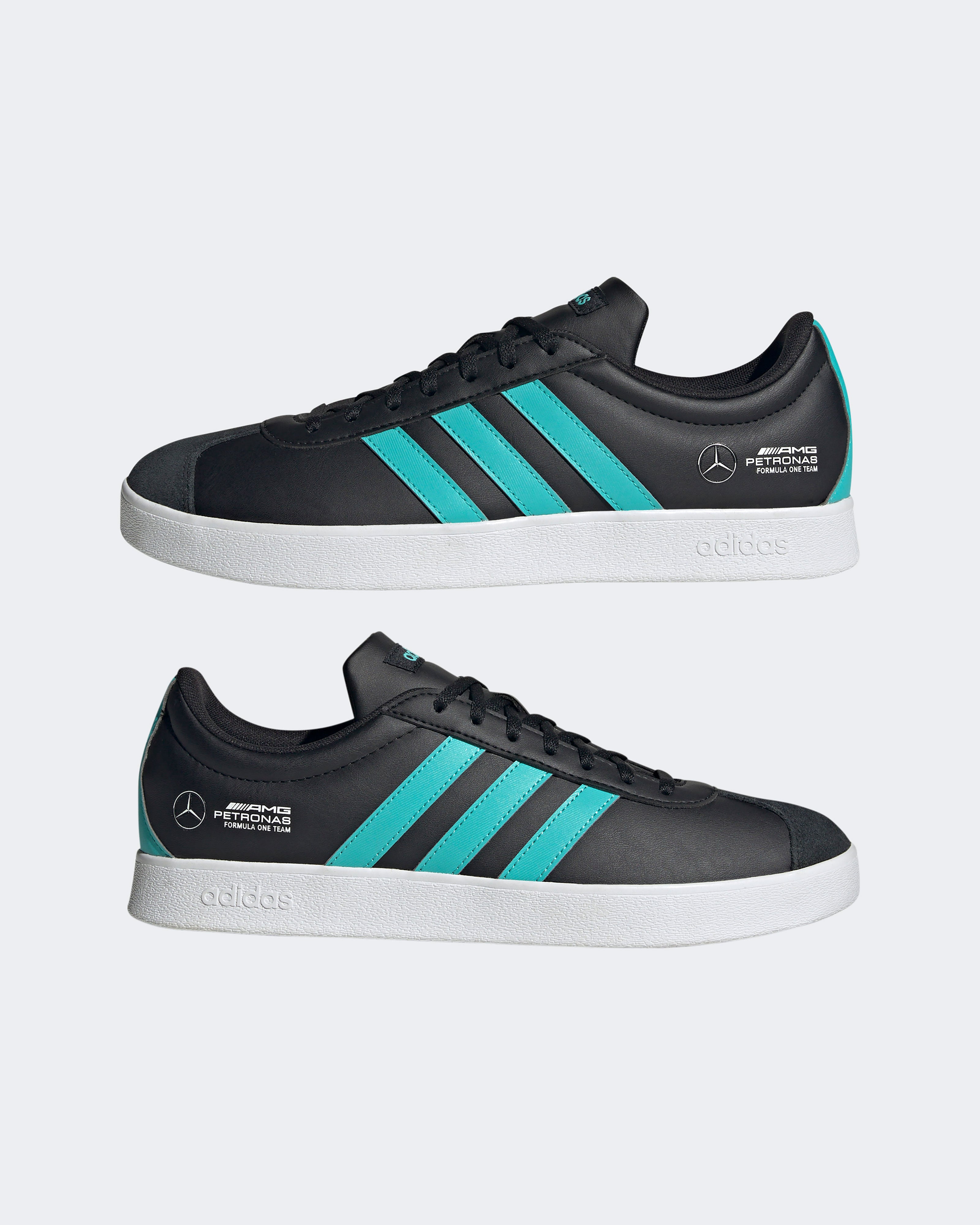 Vl Court Base Trainers Black/Teal