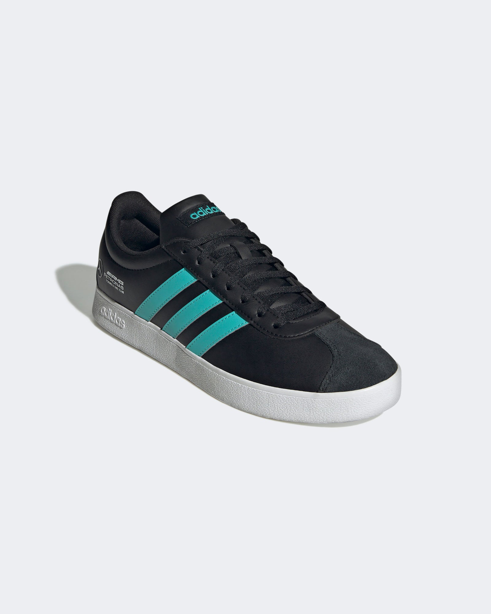 Vl Court Base Trainers Black/Teal