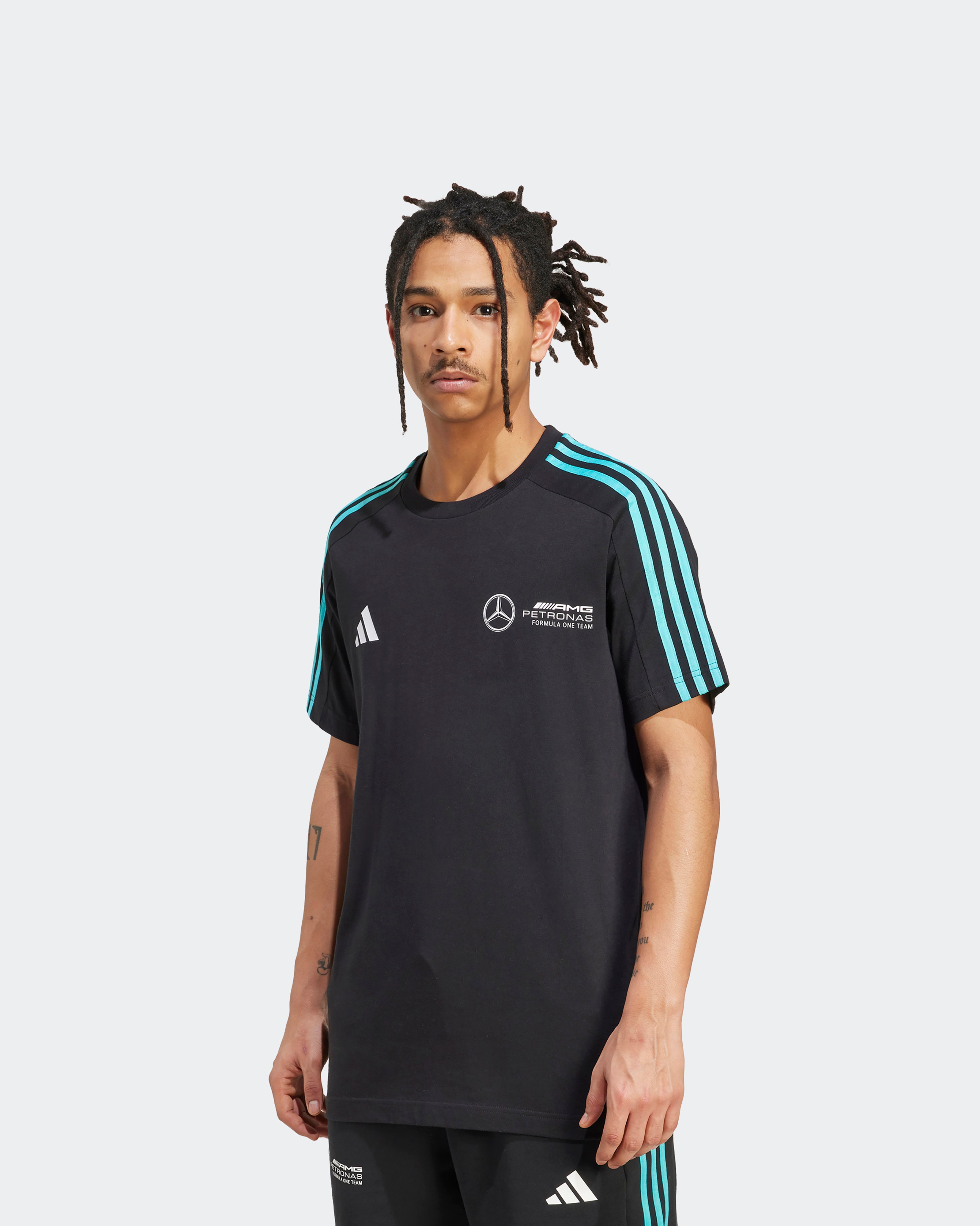 【adidas×Mercedes】AMG PETRONAS Formula One F1 DNA Tシャツ Mens DNA T-Shirt Black | Official Mercedes-AMG PETRONAS F1