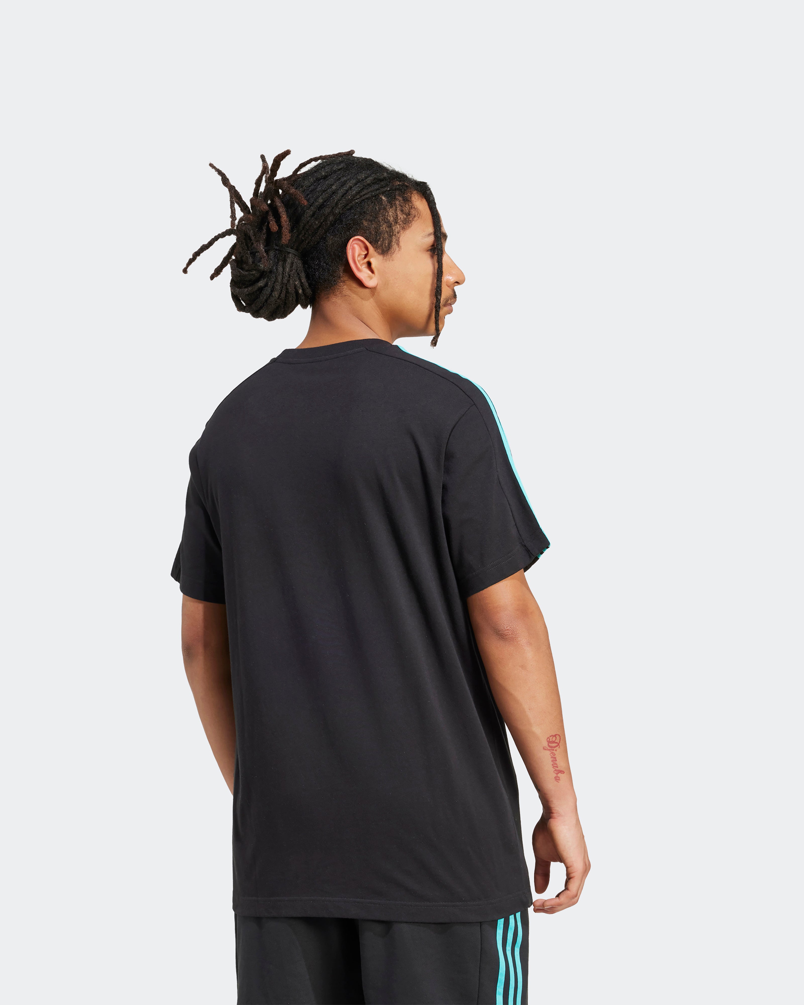 コラボ ★ adidas x Mercedes AMG F1 DNA 半袖 T-Shirt 黒 womens-adidas-black-mercedes-