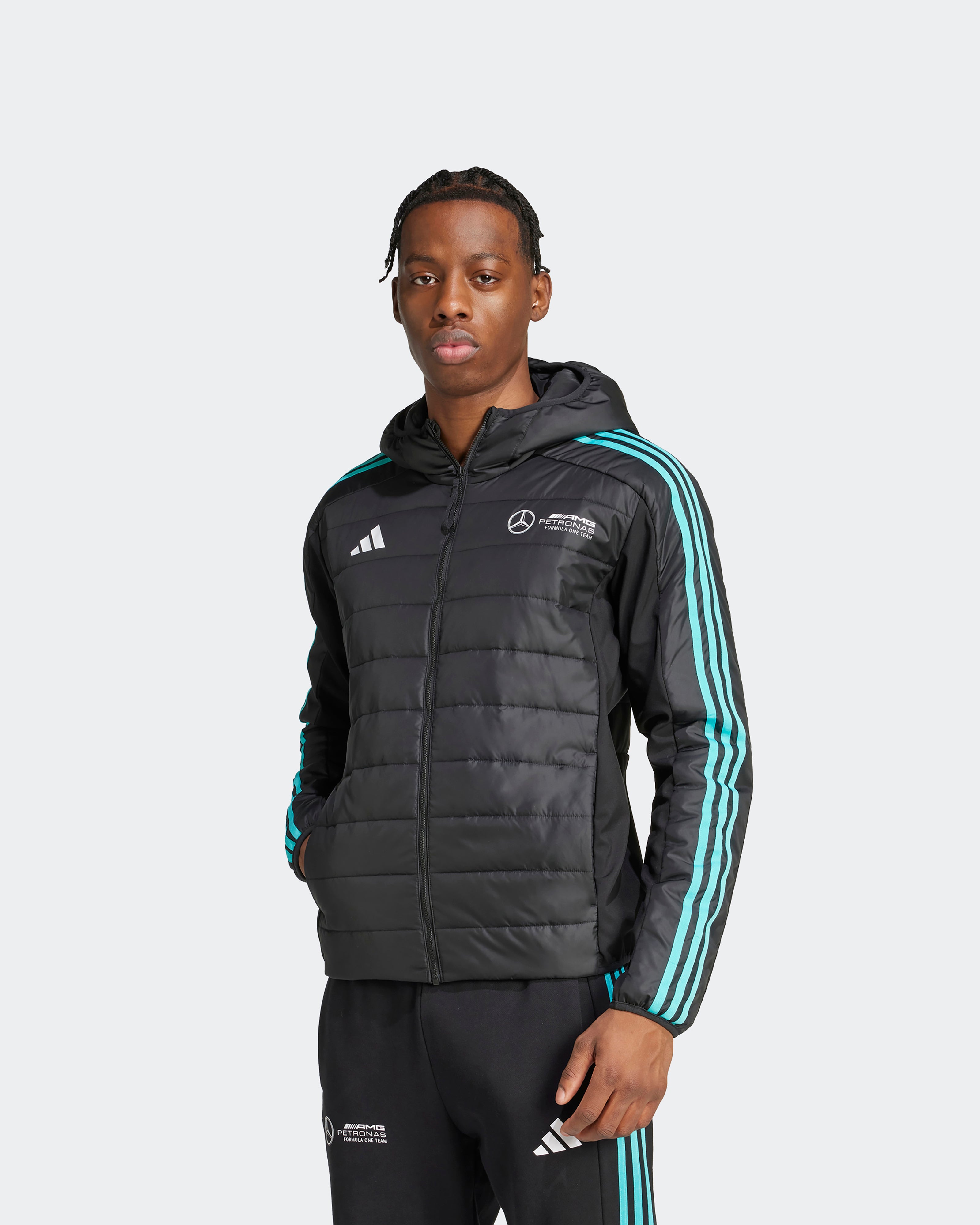 Mens DNA Full-Zip Hoody Black | Official Mercedes-AMG