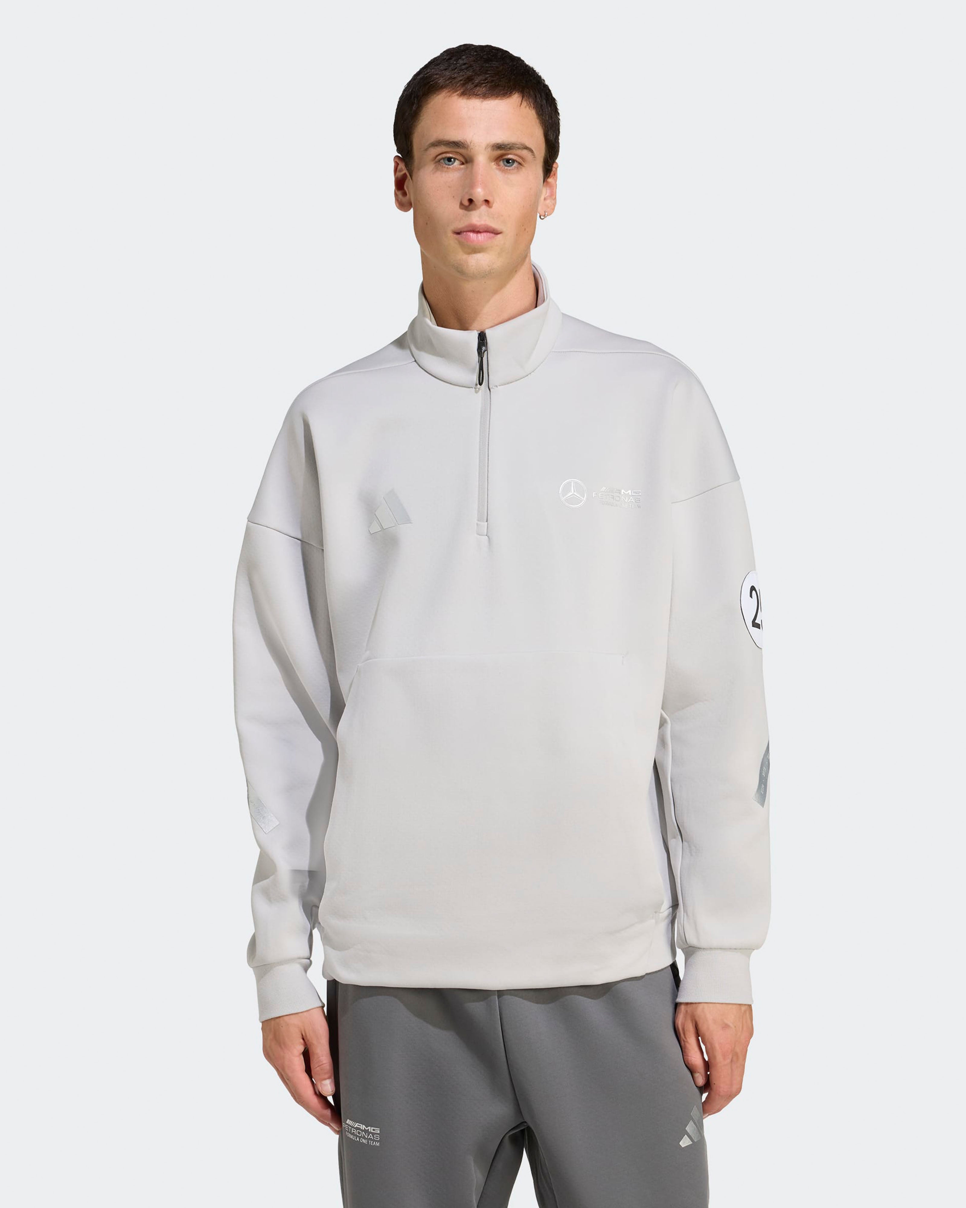 新品未開封 Mercedes-Benz × Titleist スウェットフーディ Mens Silver Arrows Quarter Zip Grey | Official Mercedes-AMG