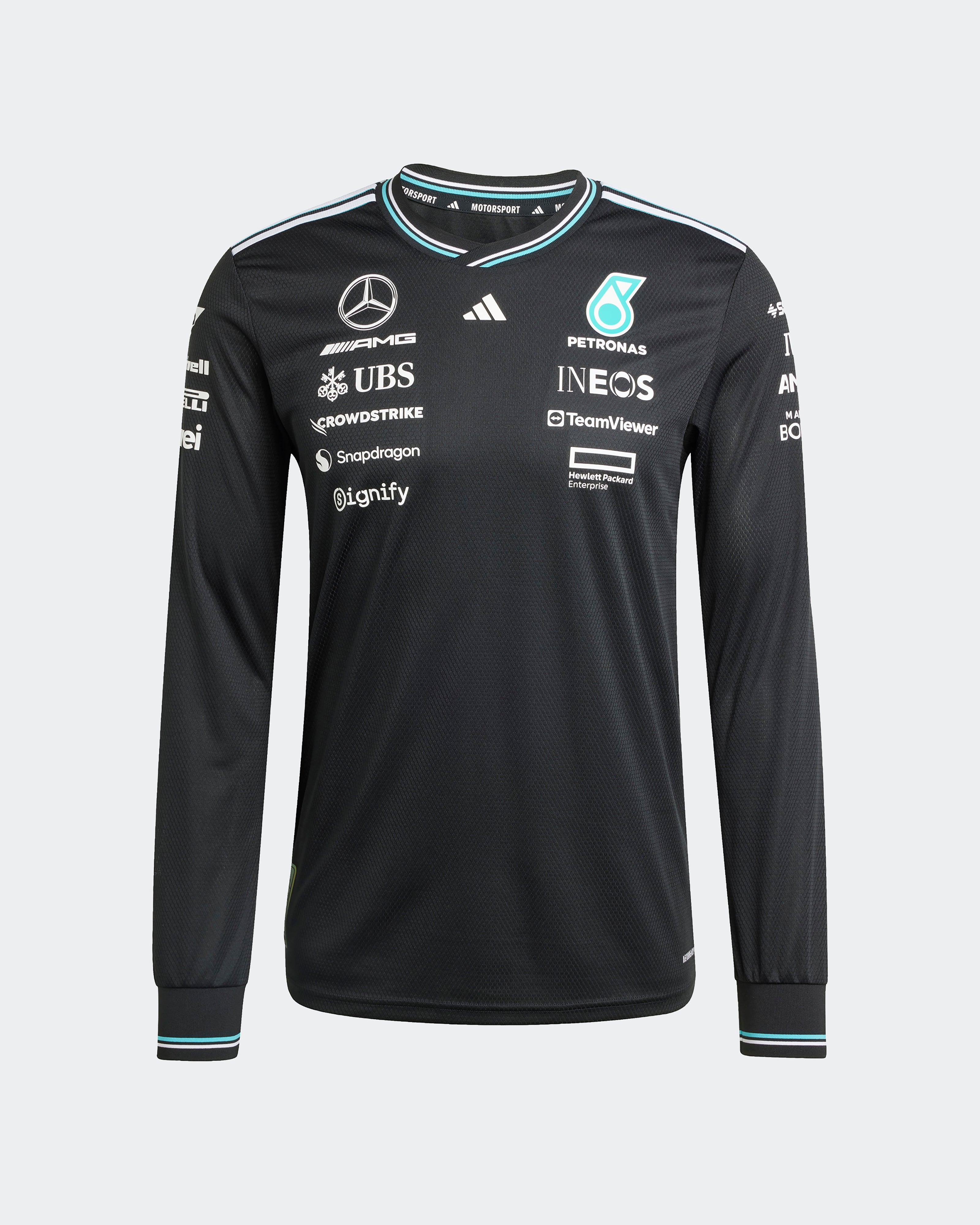 Mens 2025 Authentic Long Sleeve Driver Tee Black | Official