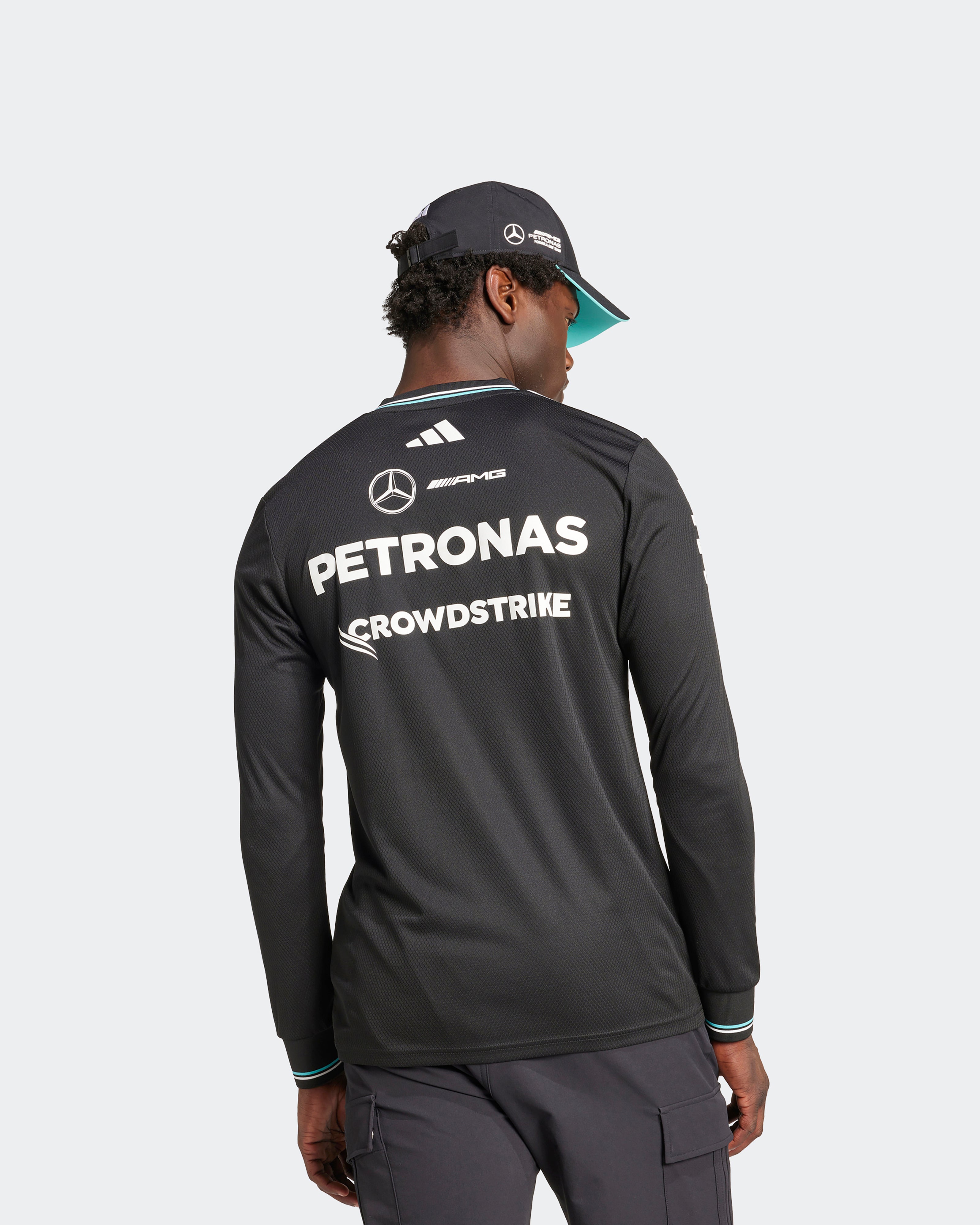 Mens 2025 Authentic Long Sleeve Driver Tee Black | Official