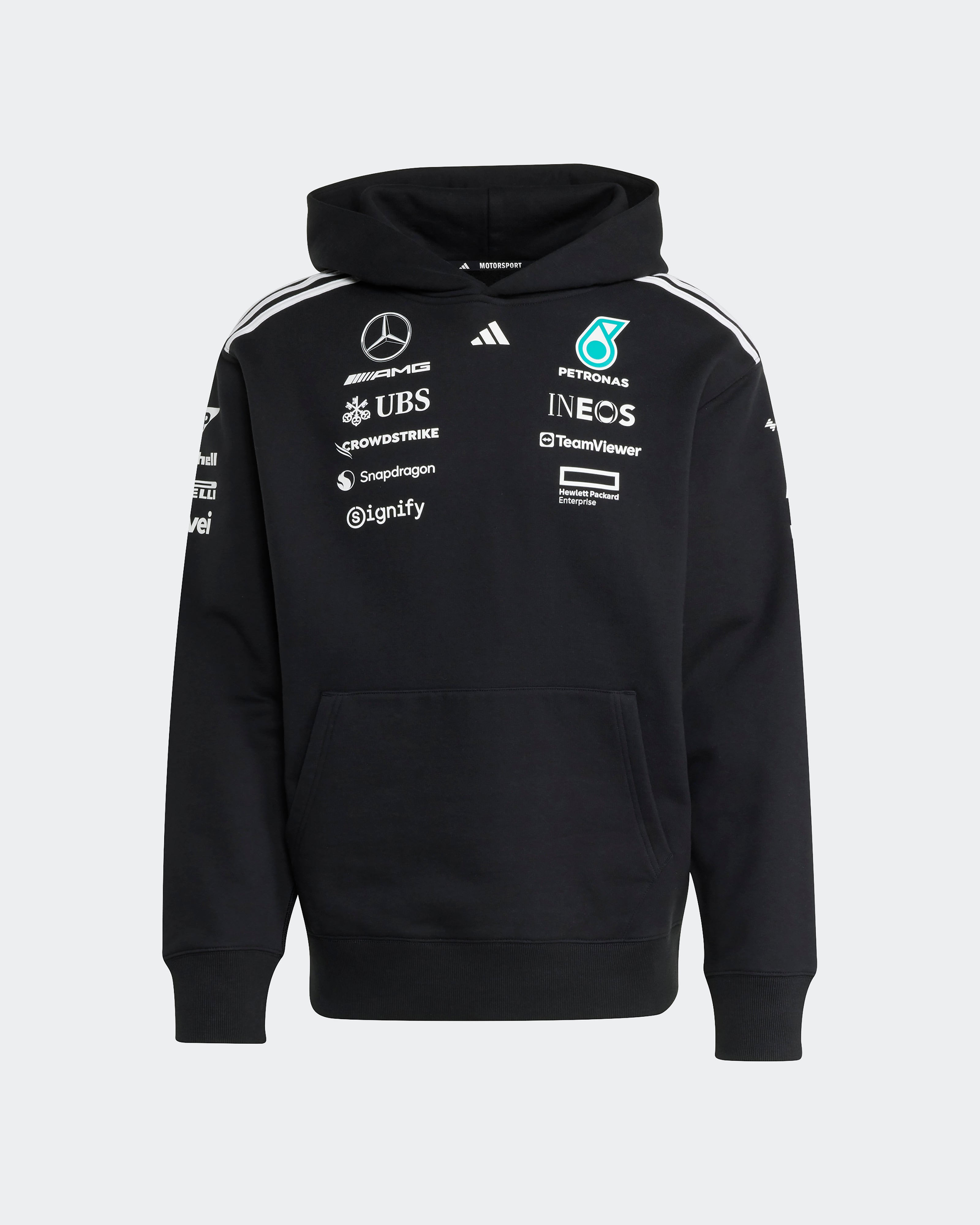 Mens 2025 Team Hoody Black | Official Mercedes-AMG PETRONAS