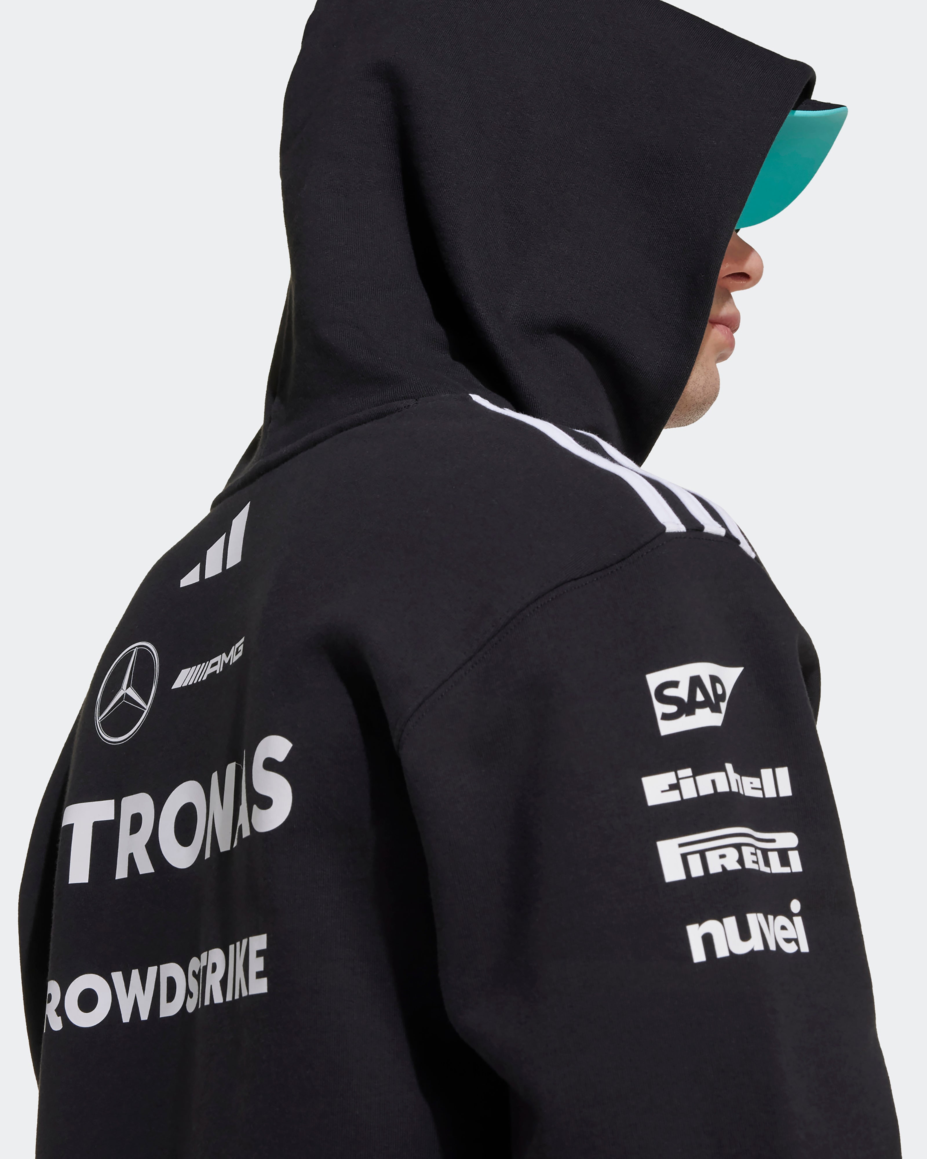 Mens 2025 Team Hoody Black | Official Mercedes-AMG PETRONAS