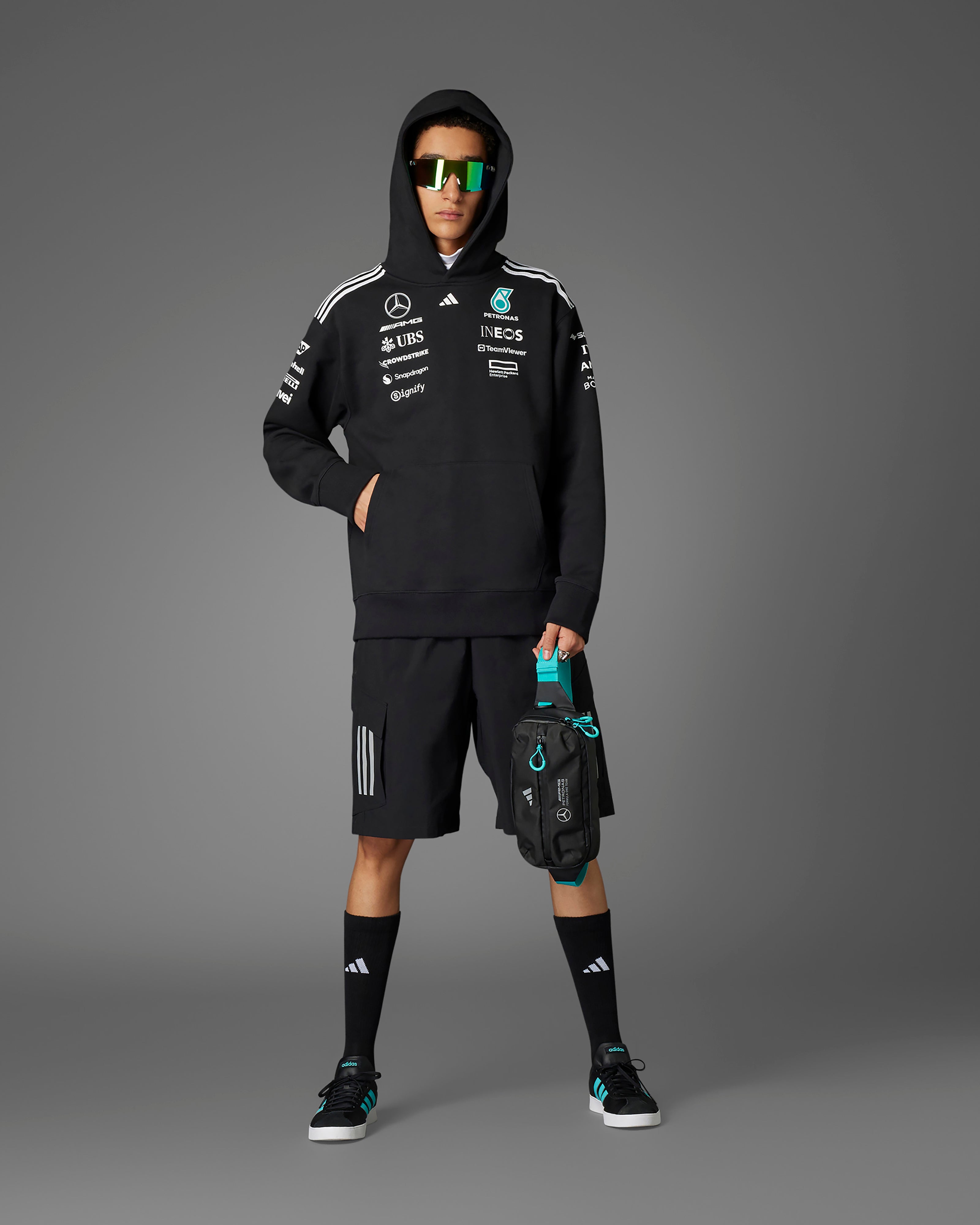 追跡便【adidas】Adidas X Mercedes Benz F1 2025 Team Hoodie Kids adidas 2025 Team Hoodie - Mercedes-AMG F1 | Fuel For Fans