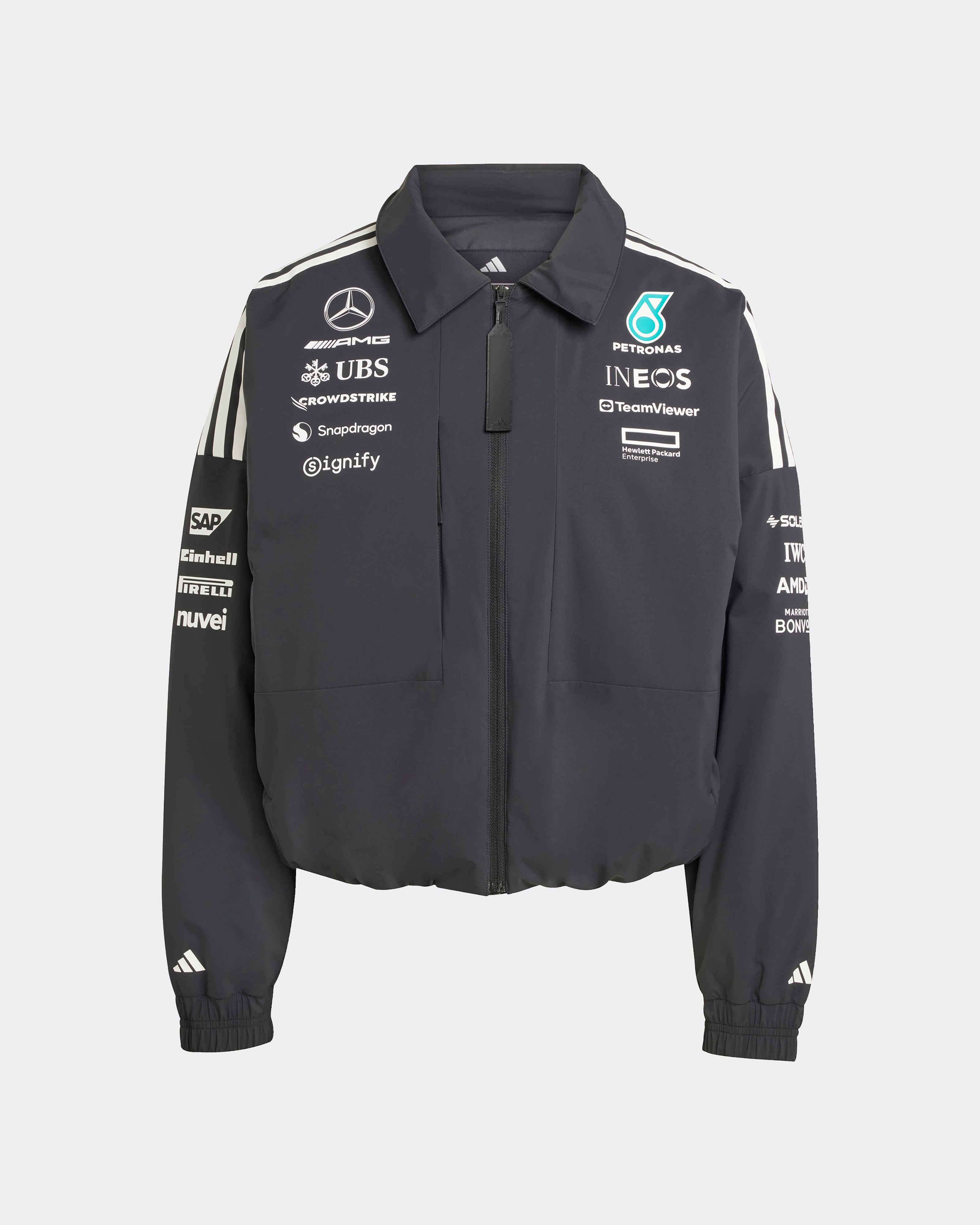 Womens 2025 Team Jacket Black | Official Mercedes-AMG PETRONAS F1