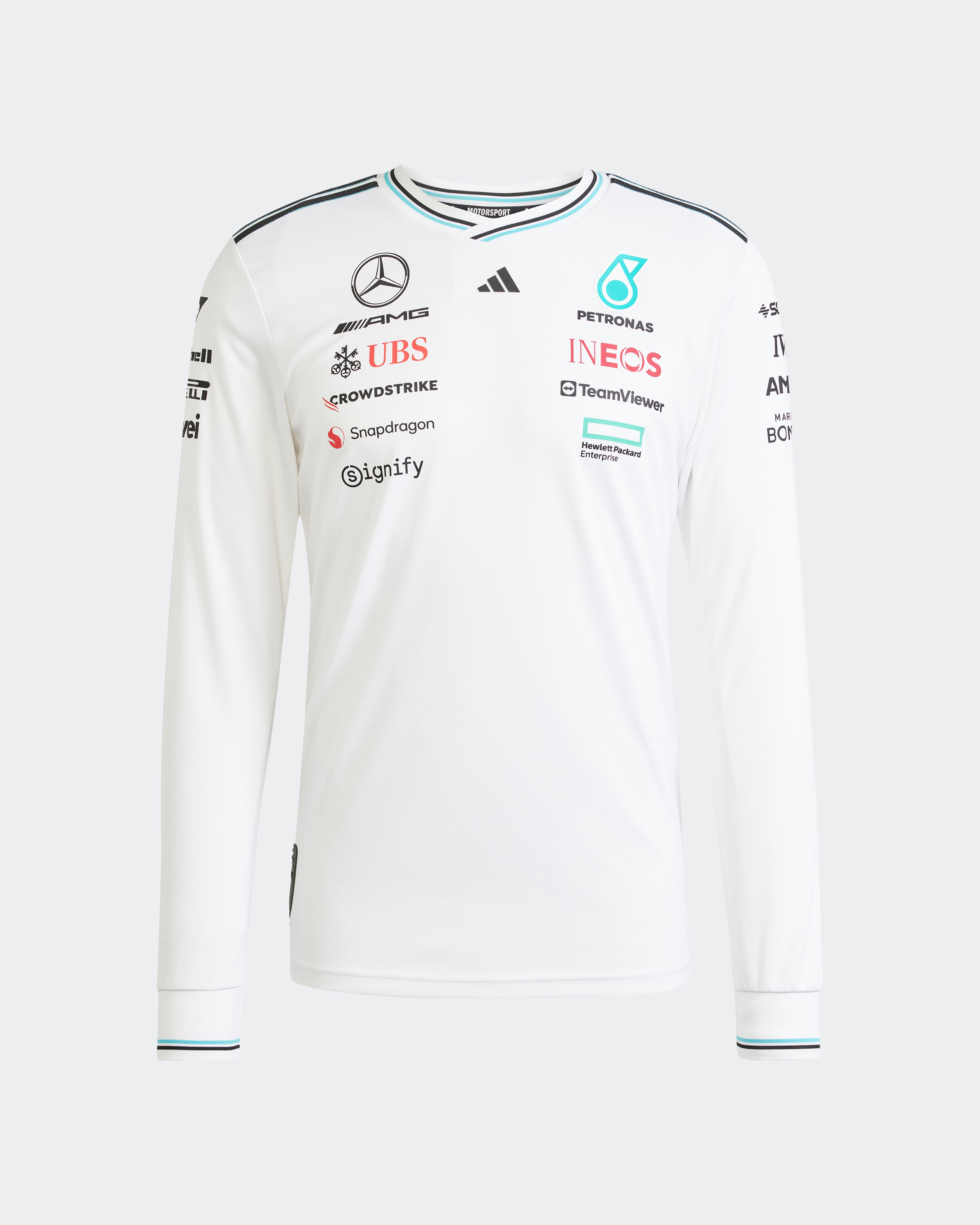 Mens 2025 Authentic Long Sleeve Driver Tee White | Official