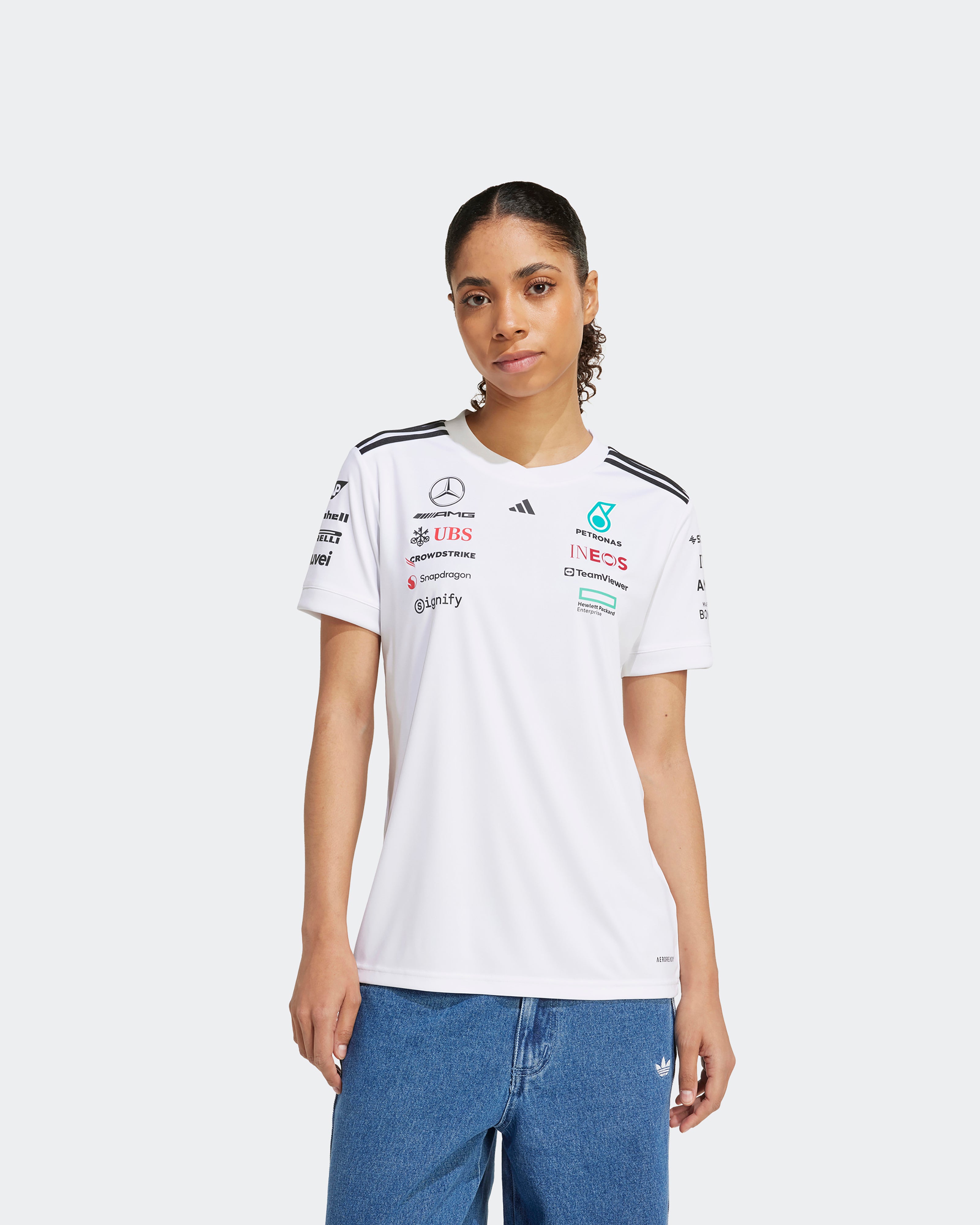 Womens 2025 Team Driver Tee White