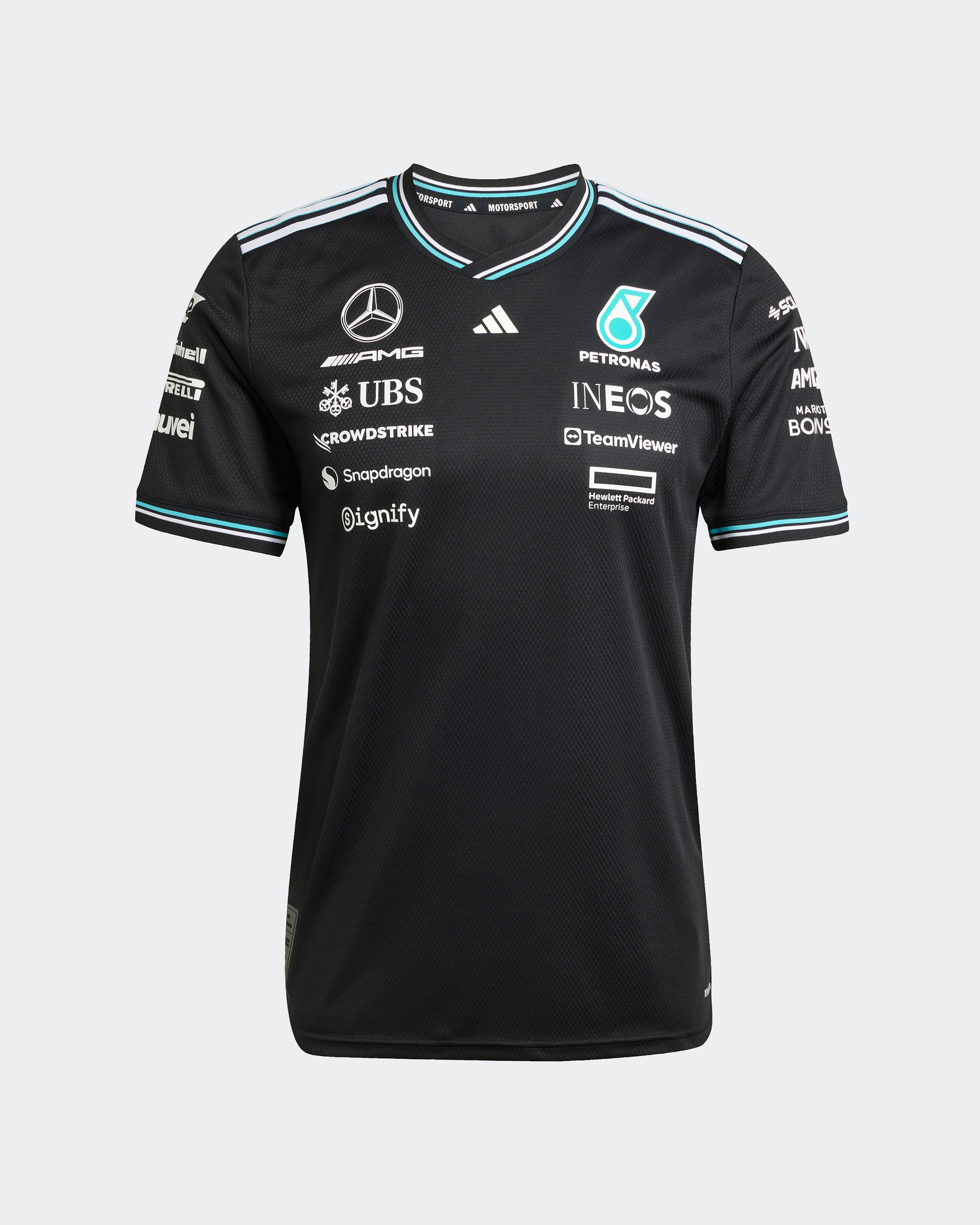 日本完売 adidas×MERCEDES-AMG F1メルセデス TシャツBlack 4 / メルセデス|Tシャツ・カットソー【オーセンティック