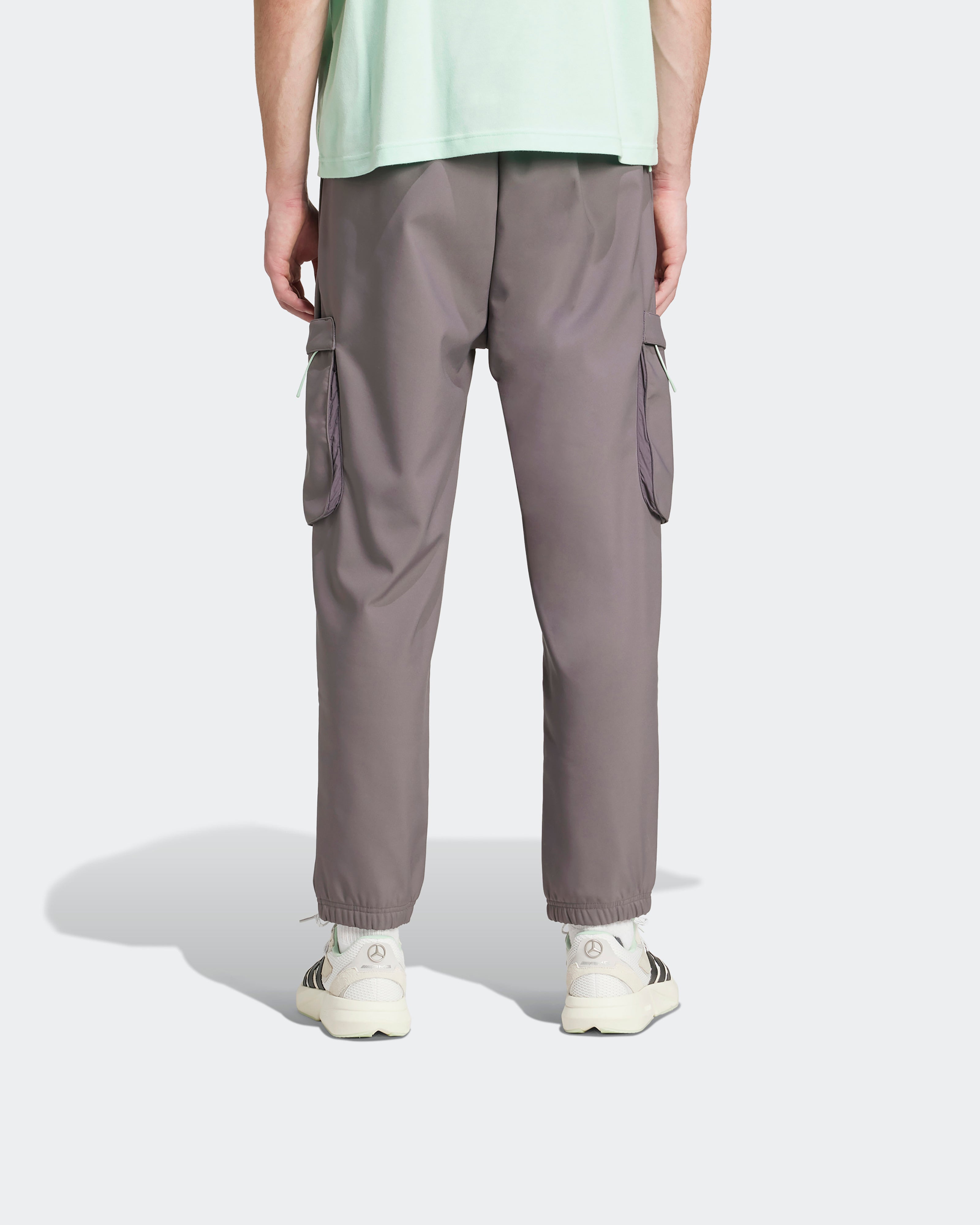 Mens Premium Woven Joggers Grey Official Mercedes-AMG PETRONAS