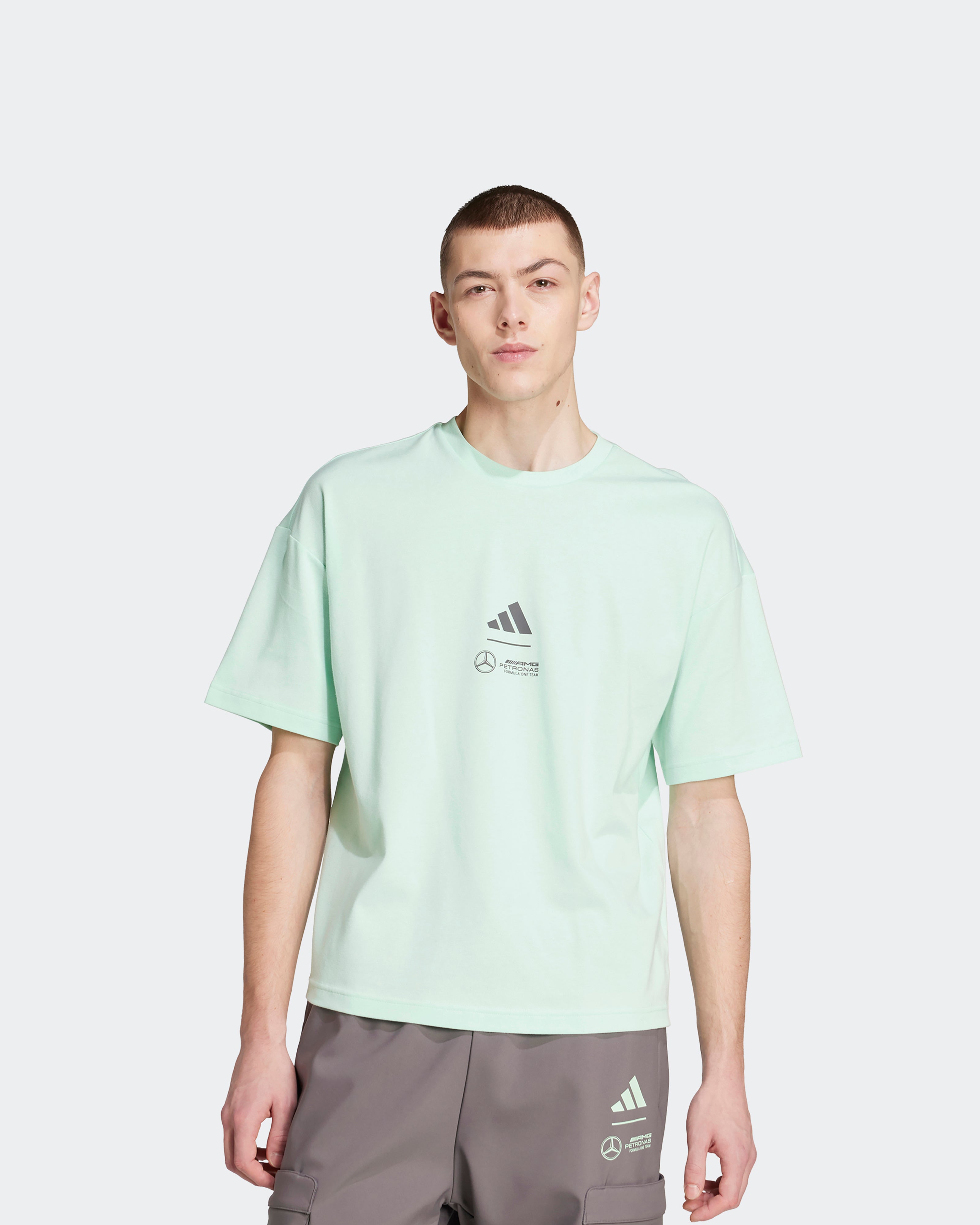 Mens Premium Woven T-Shirt Green | Official Mercedes-AMG