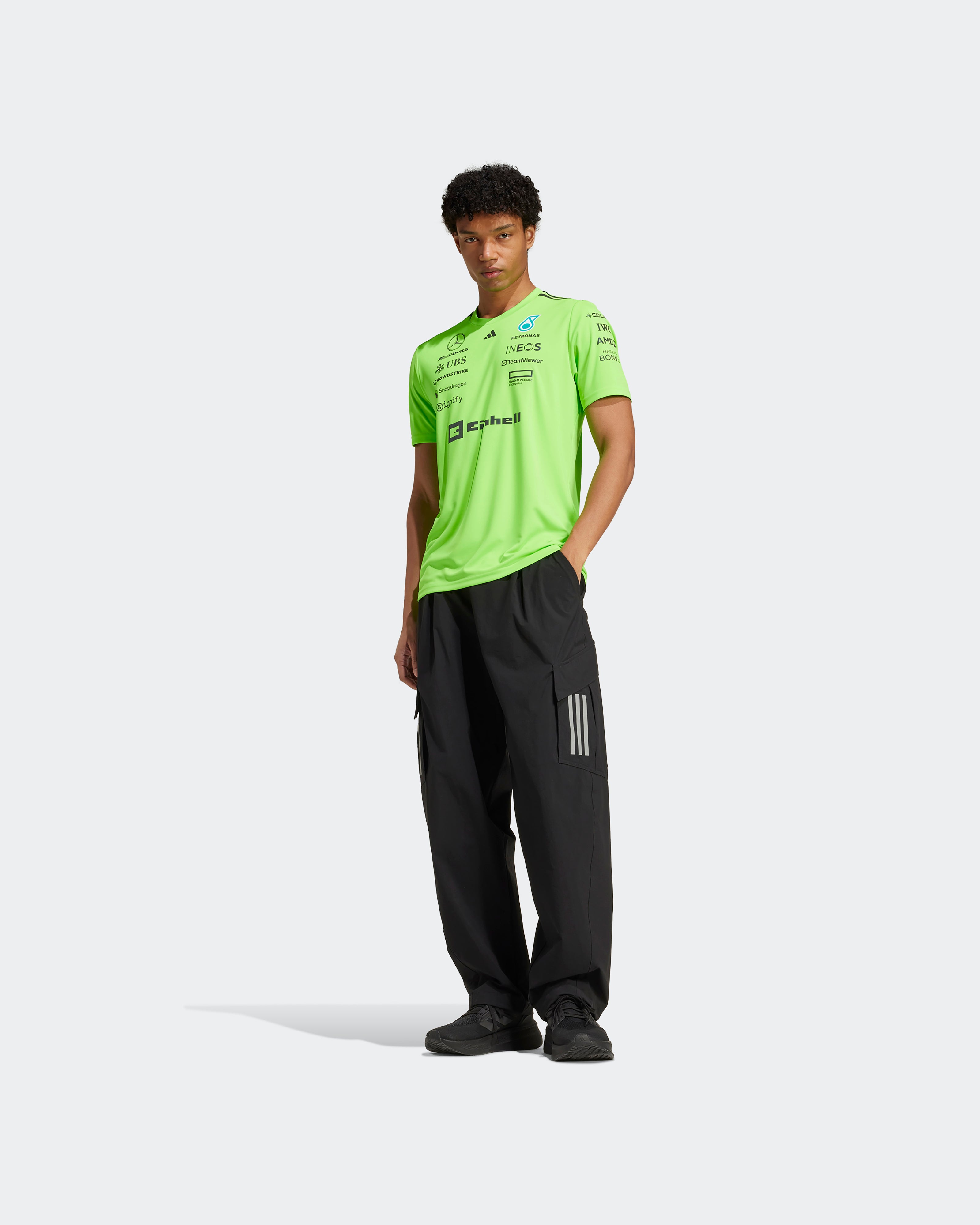Mens 2025 Team Set Up Tee Green | Official Mercedes-AMG PETRONAS