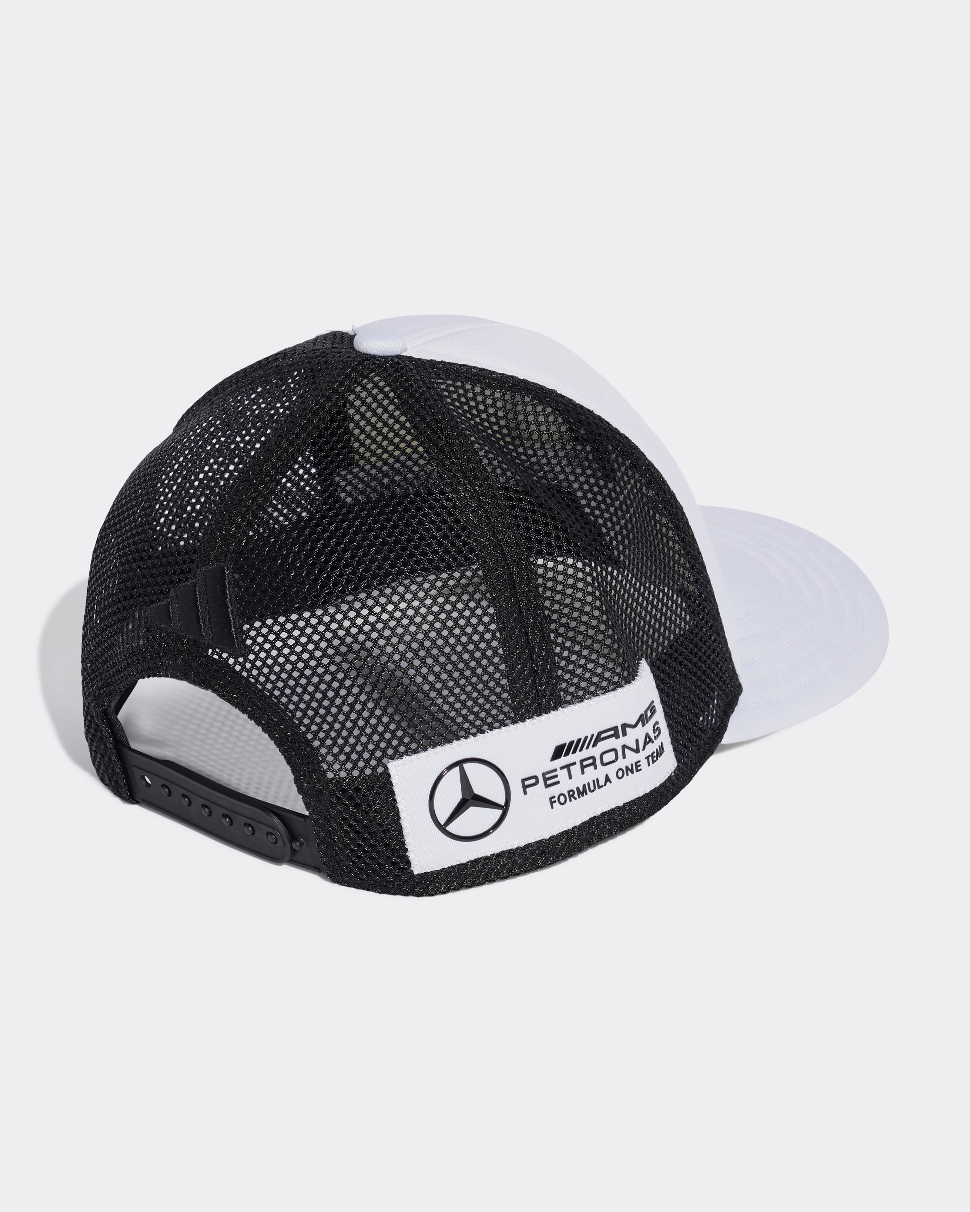 2025 Team Snapback Star Trucker Cap White Official Mercedes-AMG