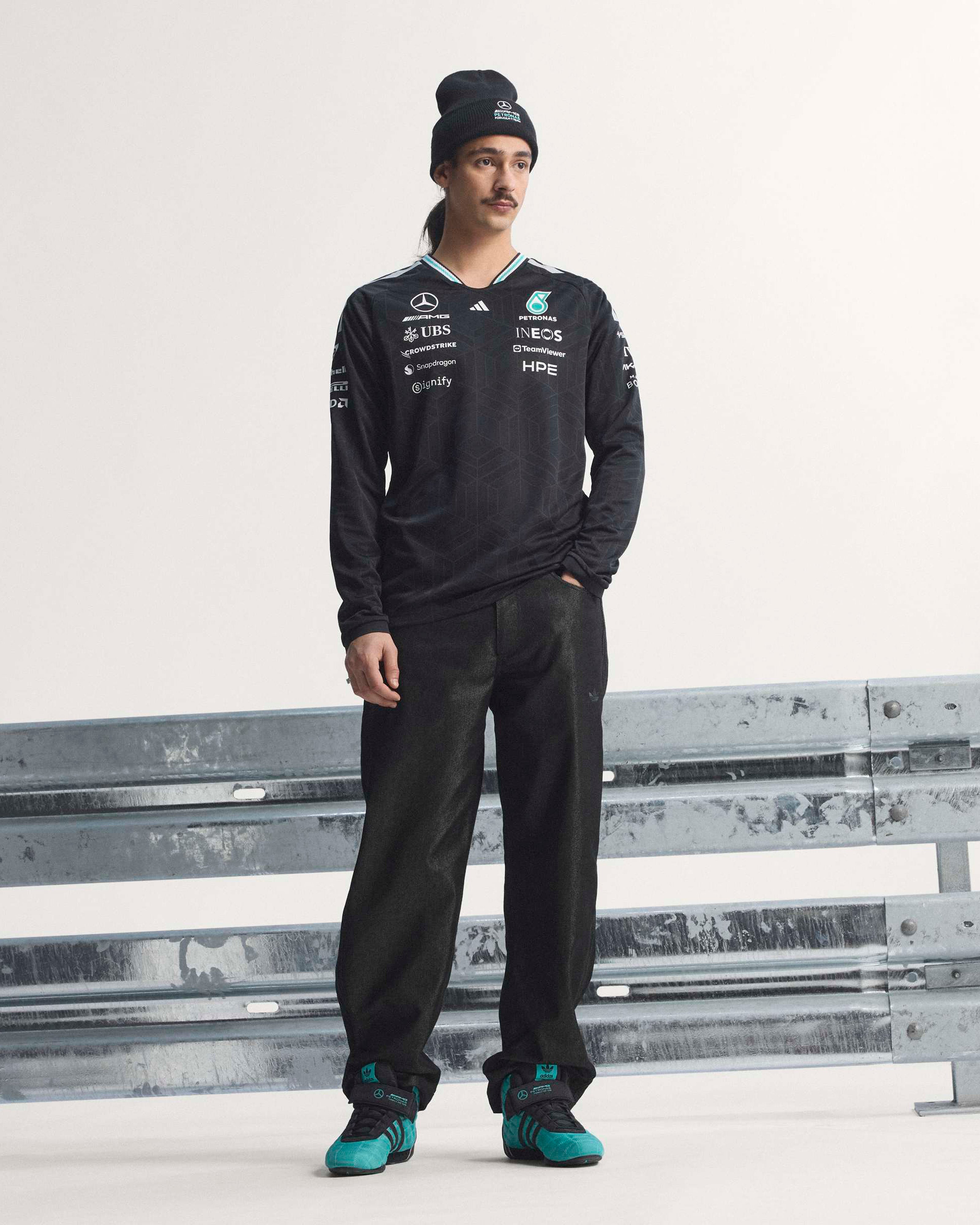 Mens 2026 Authentic Long-Sleeve Driver Tee Black