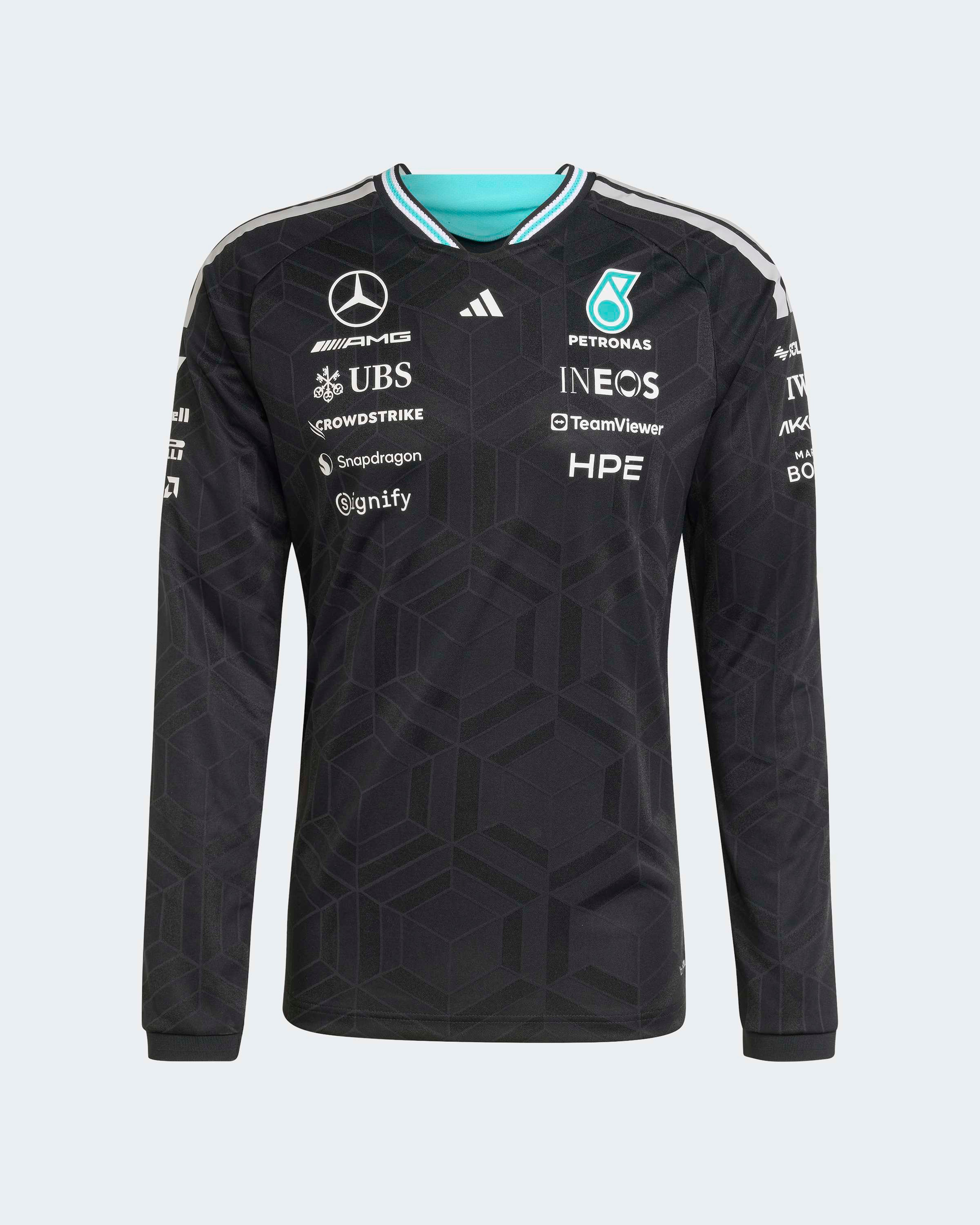  AMG PETRONAS FORMULA オーセンティック ロンT Men's 2026 Authentic Driver Long Sleeve Tee – Black | Mercedes-AMG